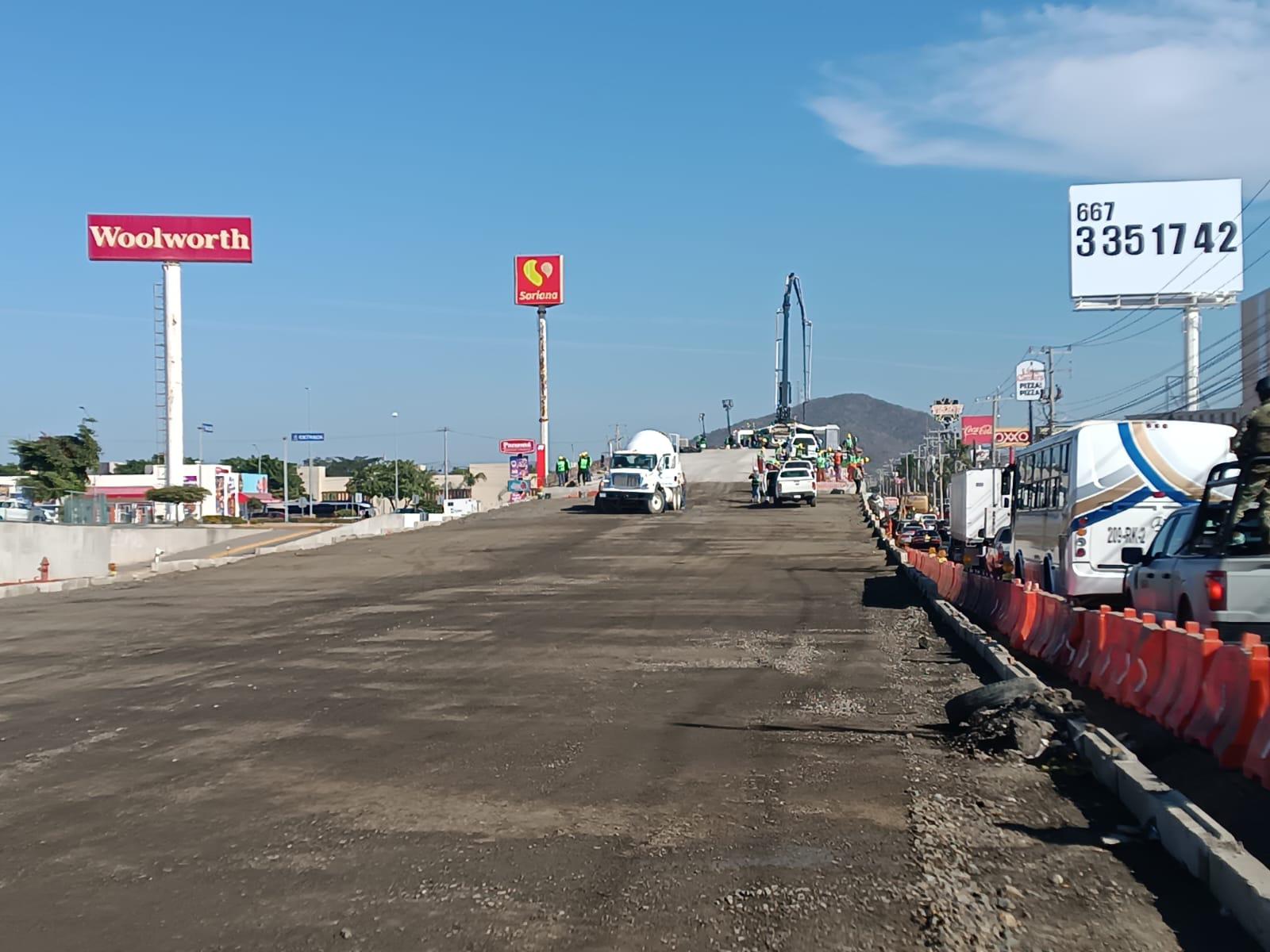 $!Reanudan construcción en el paso superior vehicular al norte de Mazatlán