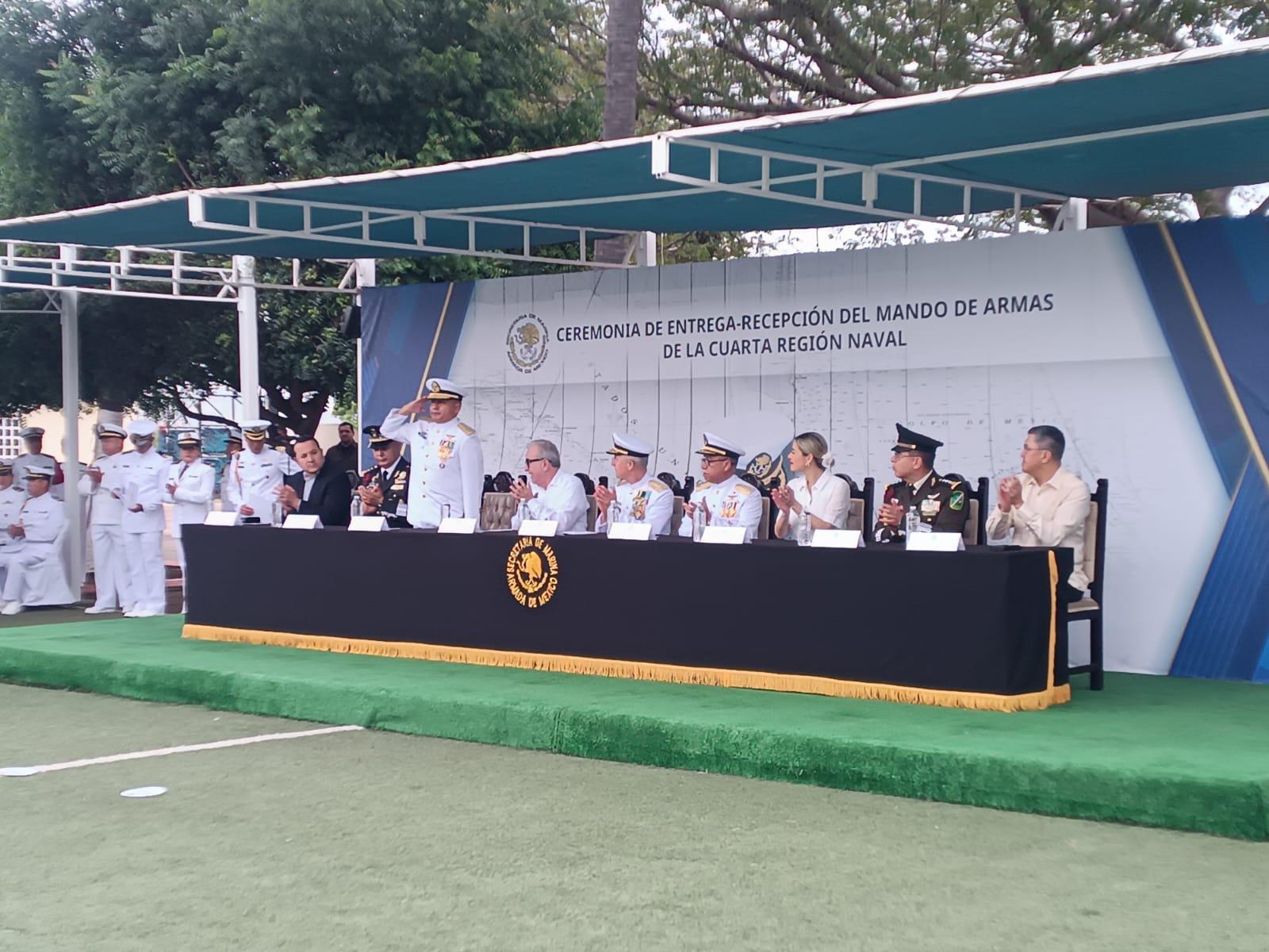 $!Juan José Bernal Méndez asume mando de la Cuarta Región Naval en Mazatlán