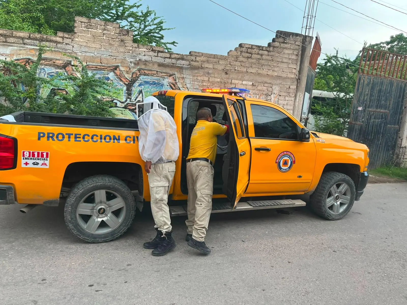 $!Atiende Protección Civil 7 reportes por enjambres en Escuinapa