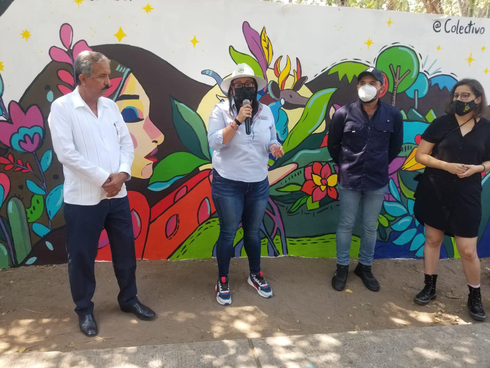 $!En Culiacán develan mural por el Día Mundial del Medio Ambiente