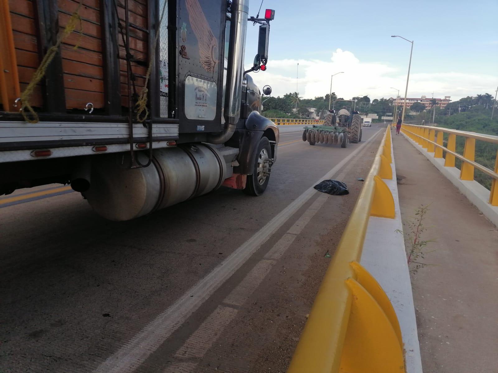 $!Puente del Río Baluarte, en Rosario, luce en el olvido