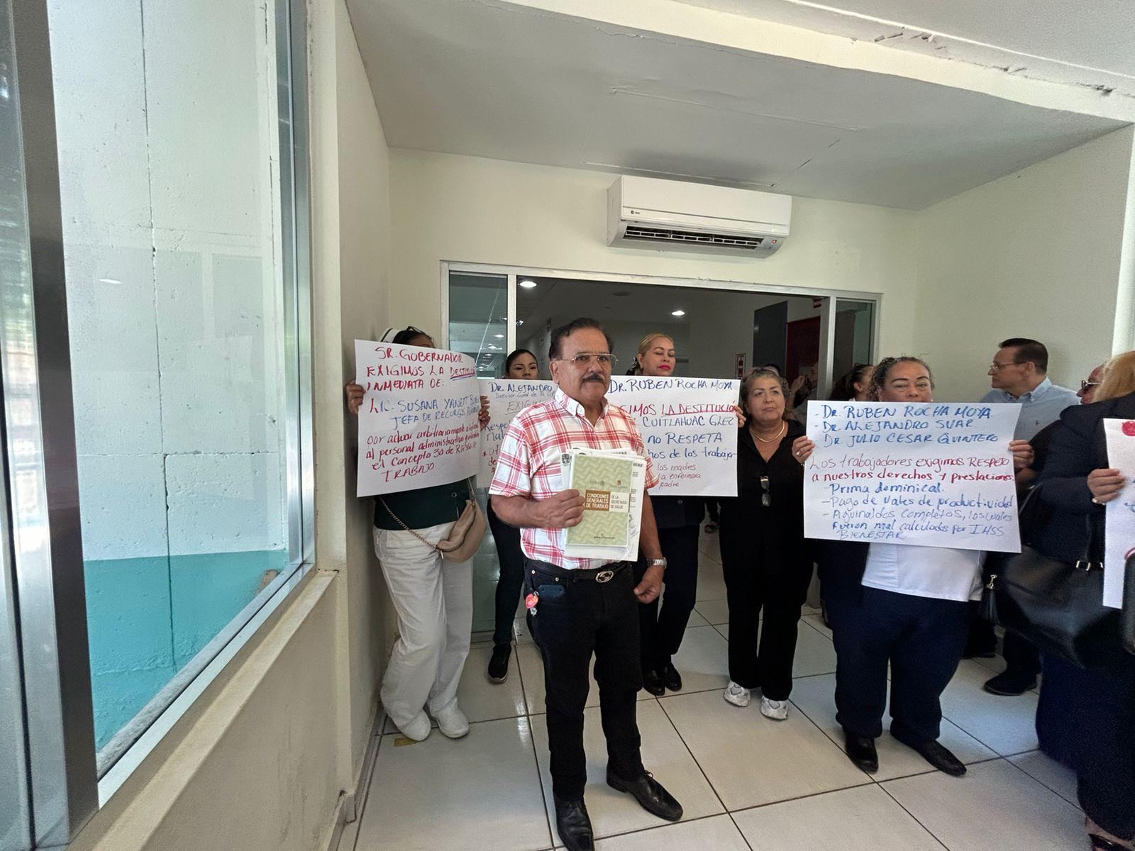 $!Trabajadores del Sector Salud de Mazatlán se suman a protesta estatal