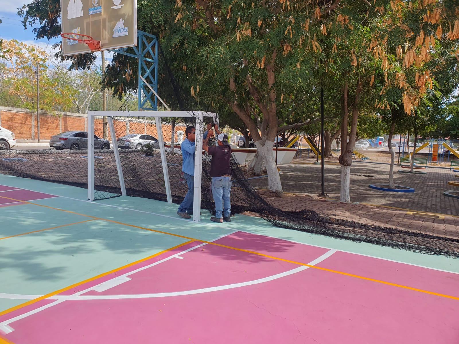 $!Rehabilitan cancha de usos múltiples de La Puntilla