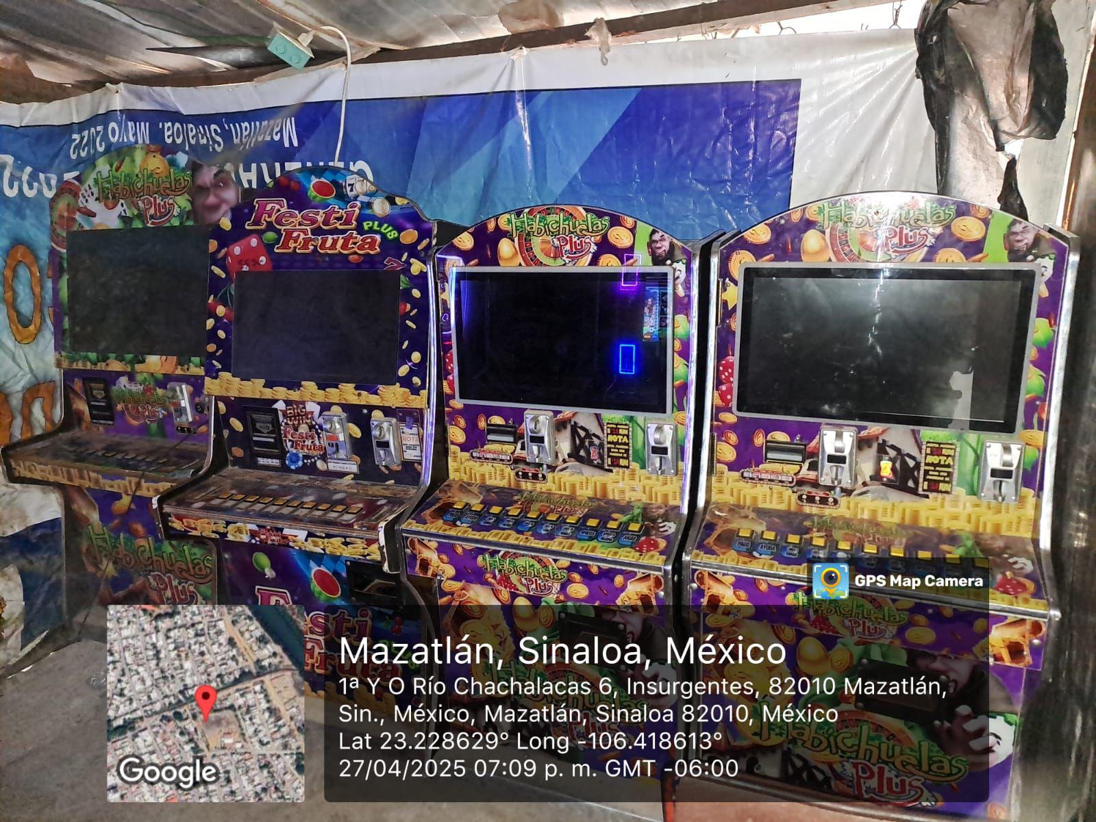 $!Decomisan 32 máquinas tragamonedas en Sinaloa