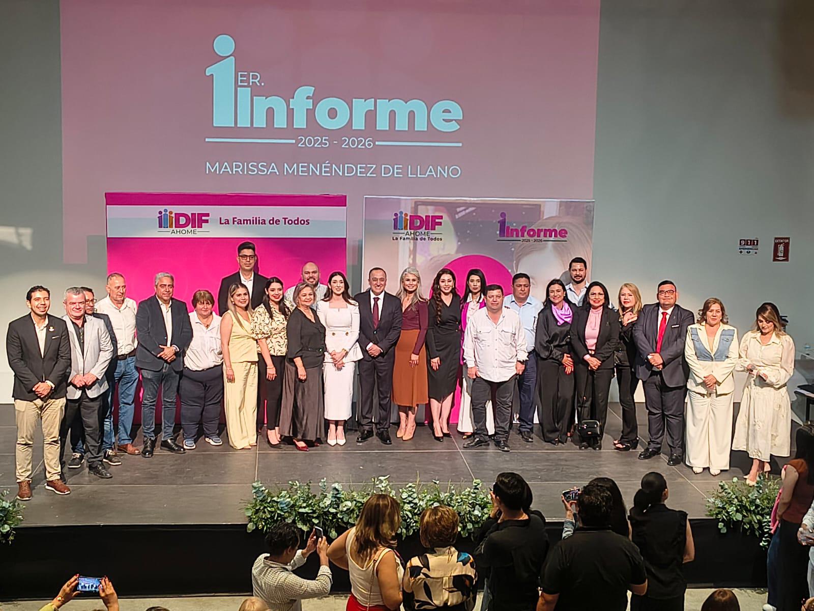 $!Marissa Menéndez presenta su primer informe de actividades de DIF Ahome