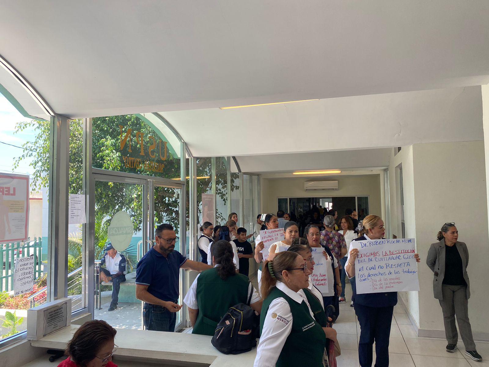 $!Trabajadores del Sector Salud de Mazatlán se suman a protesta estatal