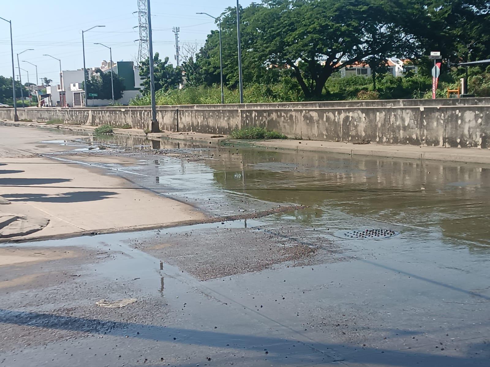 $!En Arboledas I, vecinos de Mazatlán también sufren por la contaminación de una fuga de drenaje