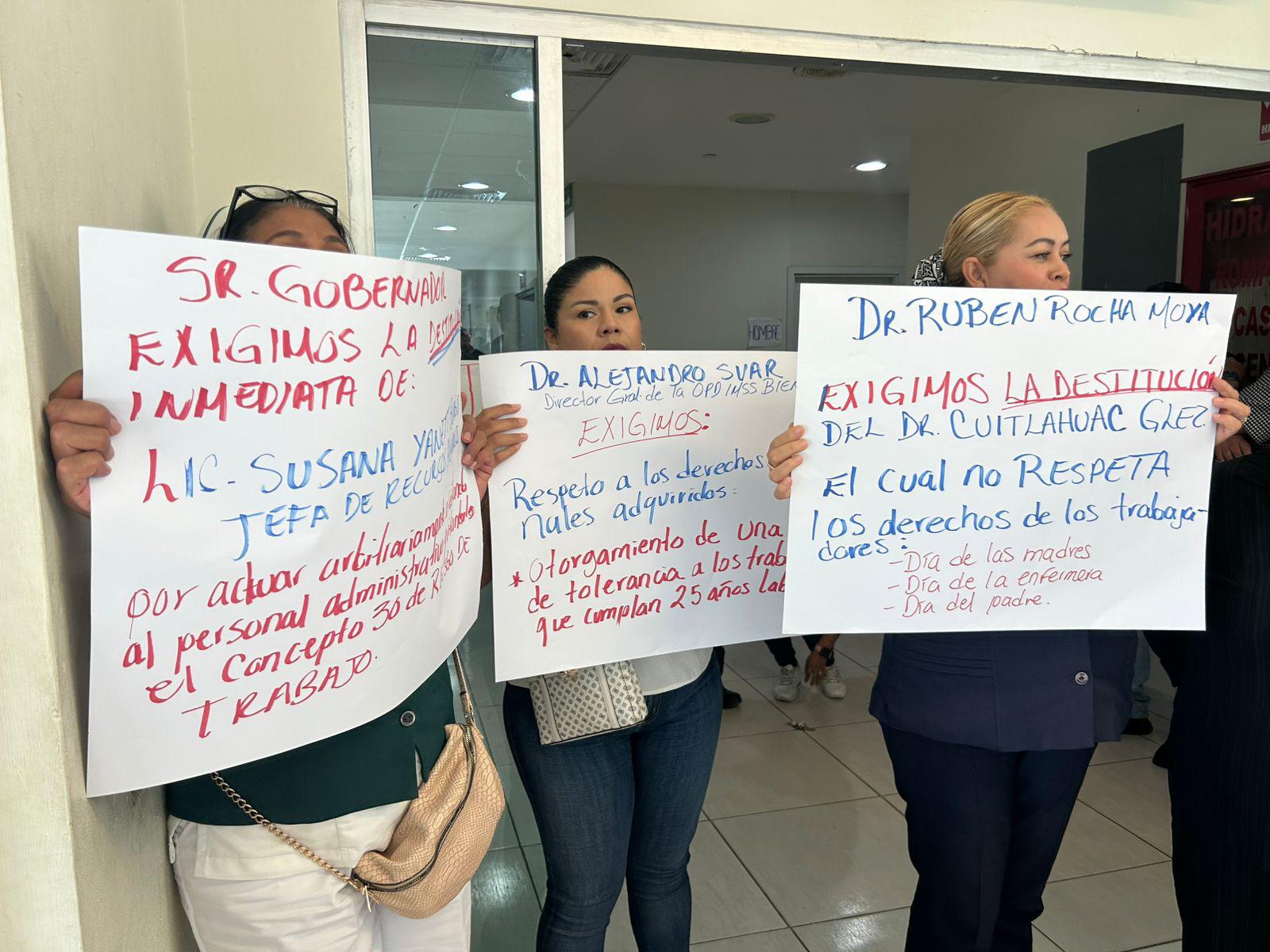 $!Trabajadores del Sector Salud de Mazatlán se suman a protesta estatal