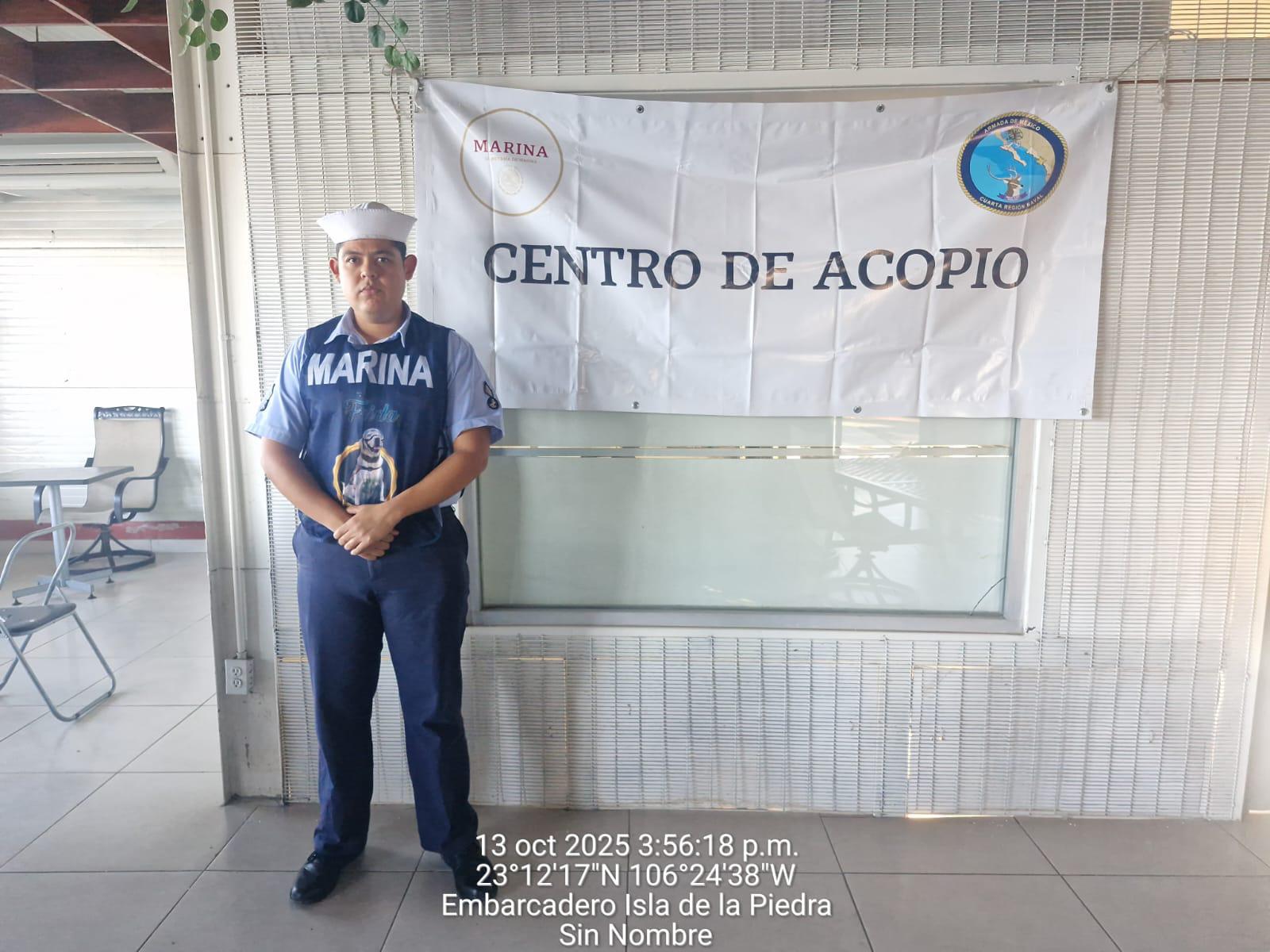 $!Instala Marina centros de acopios en Mazatlán para apoyar a damnificados por las lluvias