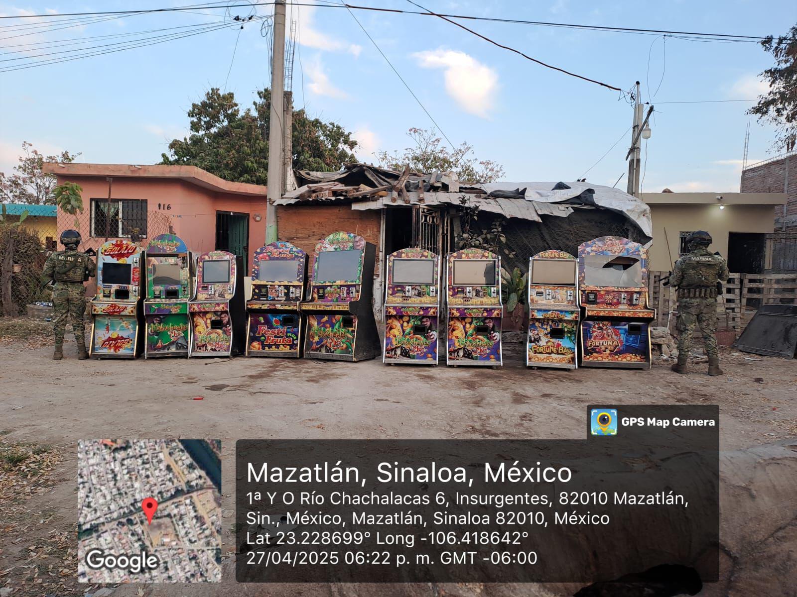 $!Decomisan 32 máquinas tragamonedas en Sinaloa