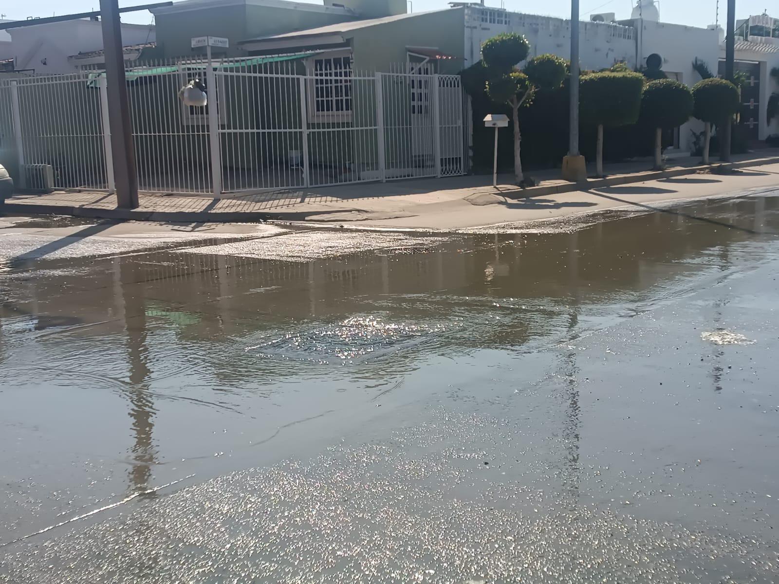 $!En Arboledas I, vecinos de Mazatlán también sufren por la contaminación de una fuga de drenaje