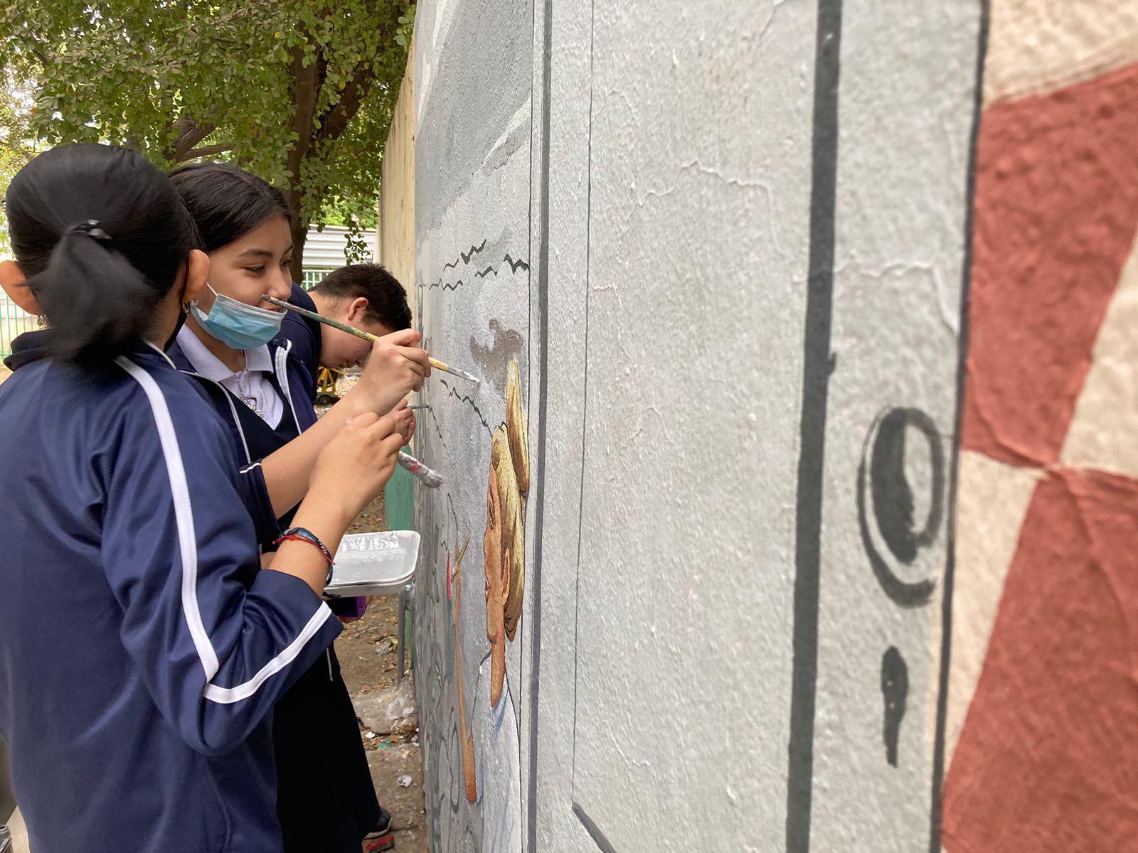 $!Estudiantes de secundaria en Culiacán dejan su legado en murales