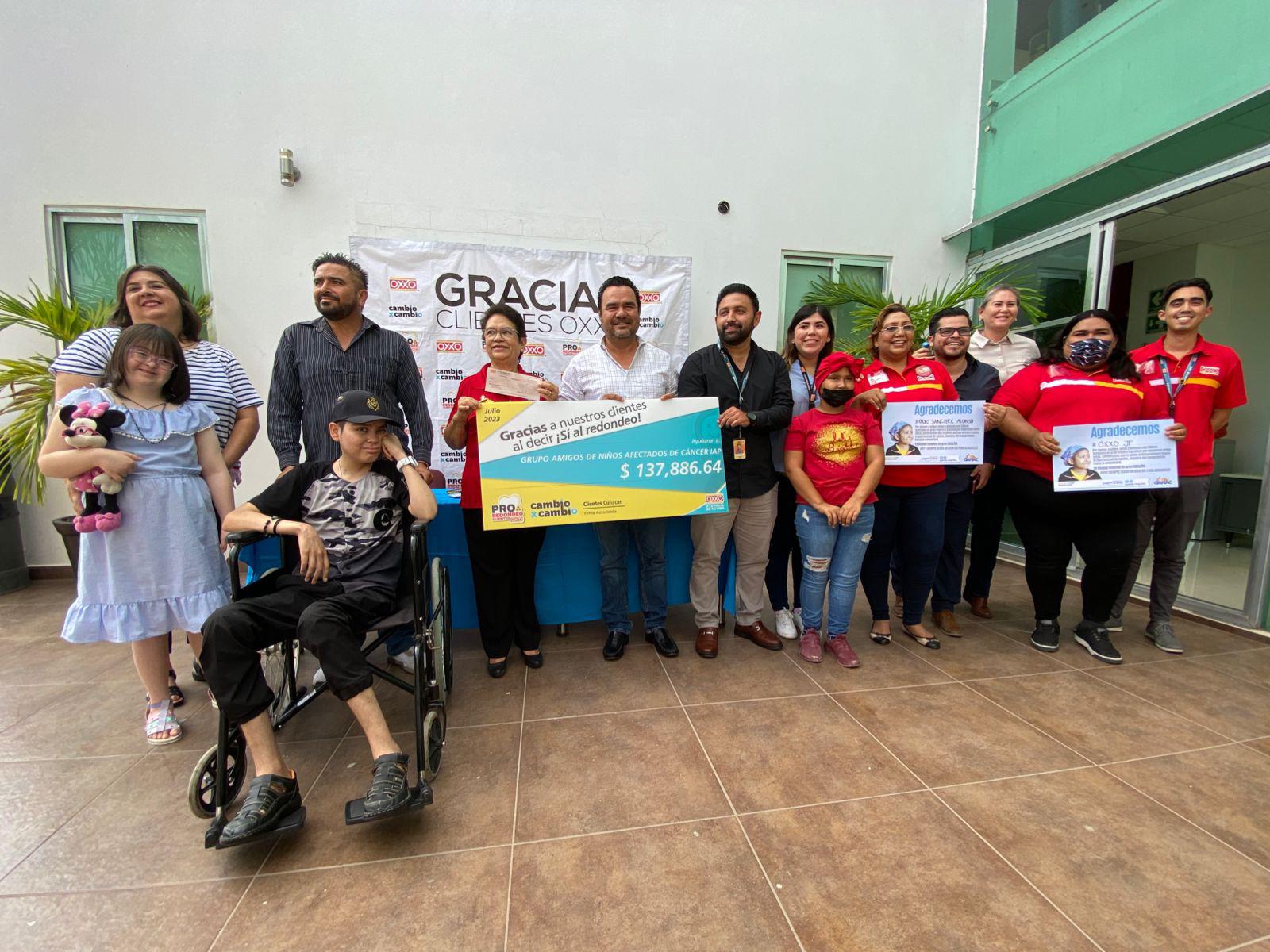 $!Recauda tiendas Oxxo 137 mil pesos para tratamientos de niños con cáncer