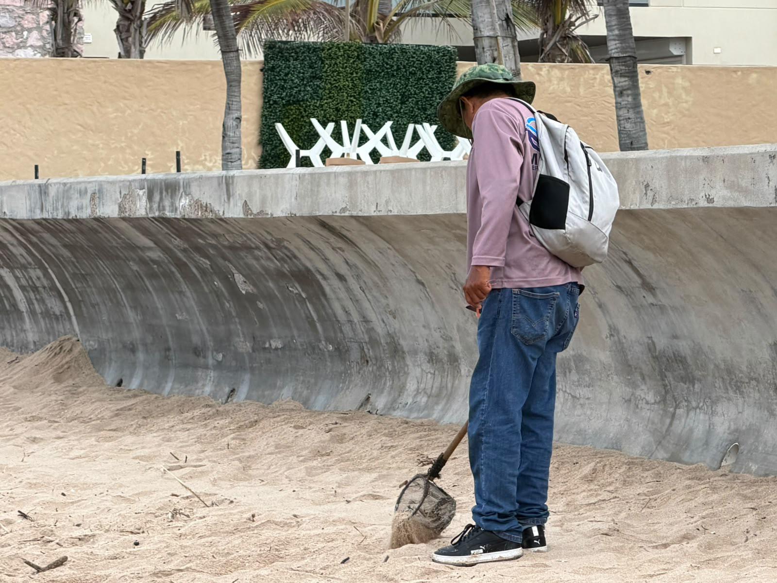 $!Realizan jornada de limpieza en playas de Cerritos de cara al periodo vacacional