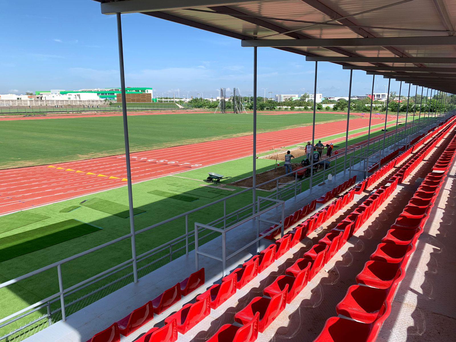 $!Gradas quedan listas en Centro de Atletismo de Culiacán