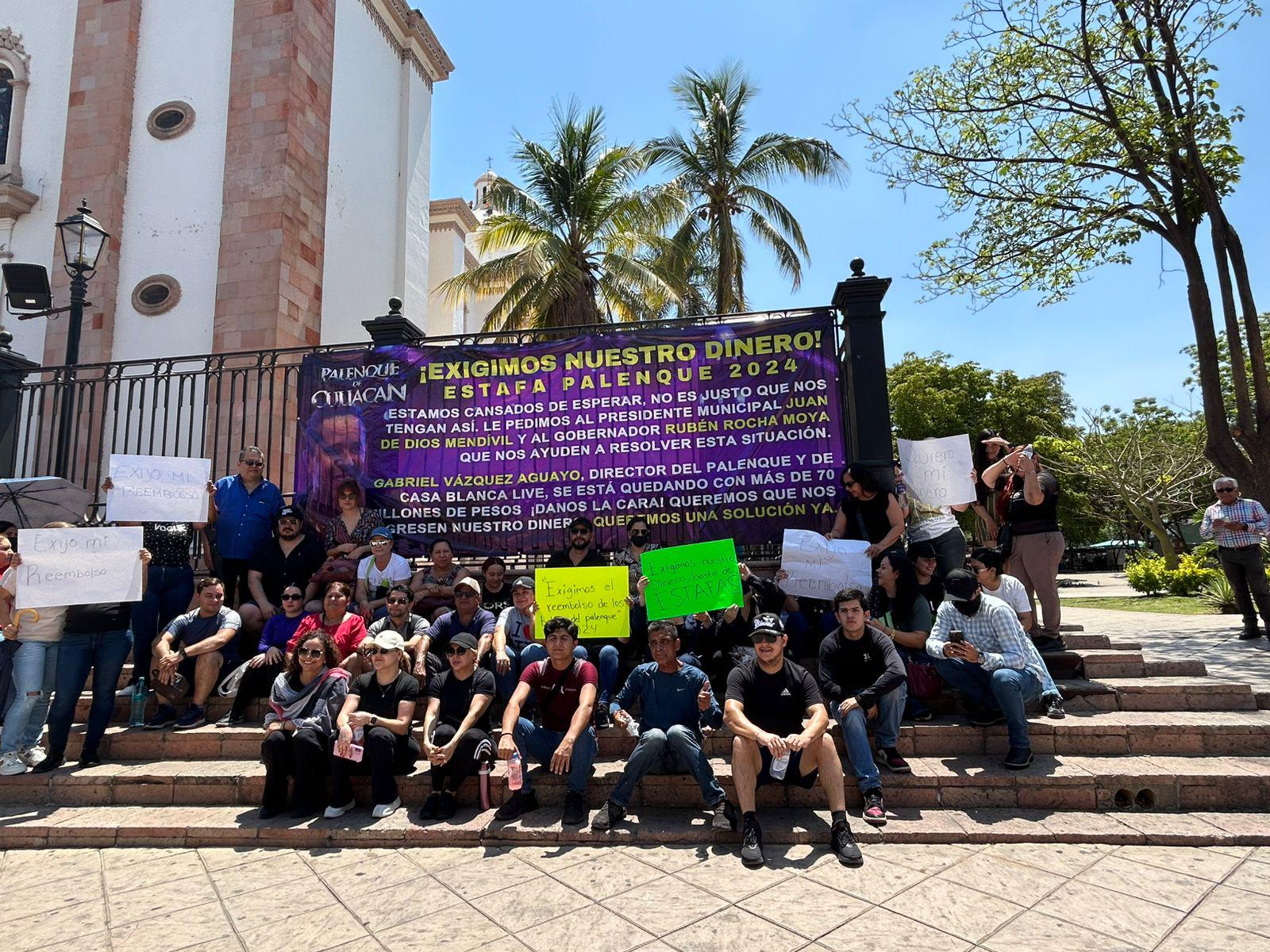 $!Protestan para exigir reembolso de boletos del Palenque Culiacán 2024