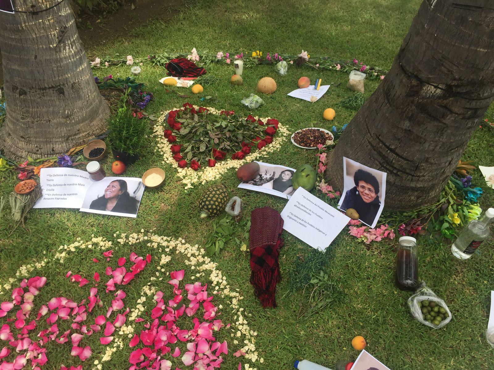 $!Fotografía del altar dedicado a luchadoras sociales fallecidas en Guerrero durante la pandemia, y a Alicia De los Ríos.
