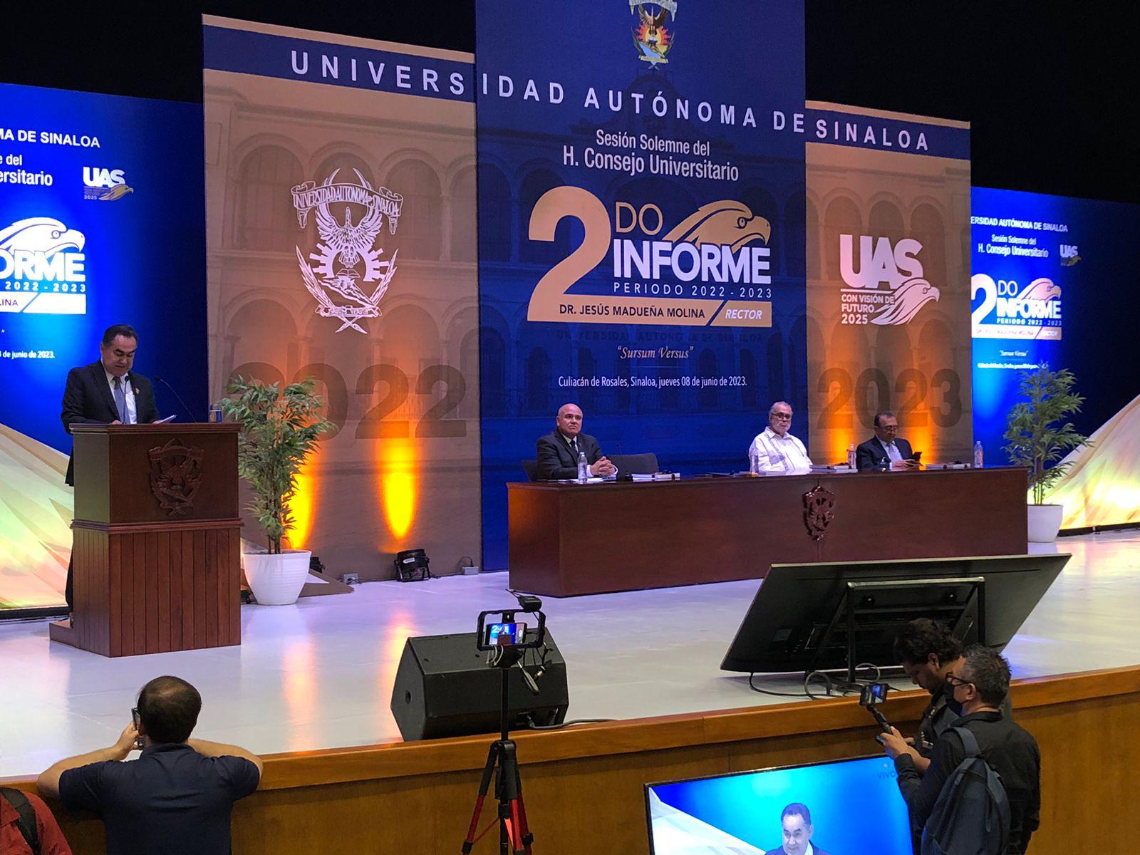 $!Rinde Jesús Madueña Molina segundo informe al frente de la UAS