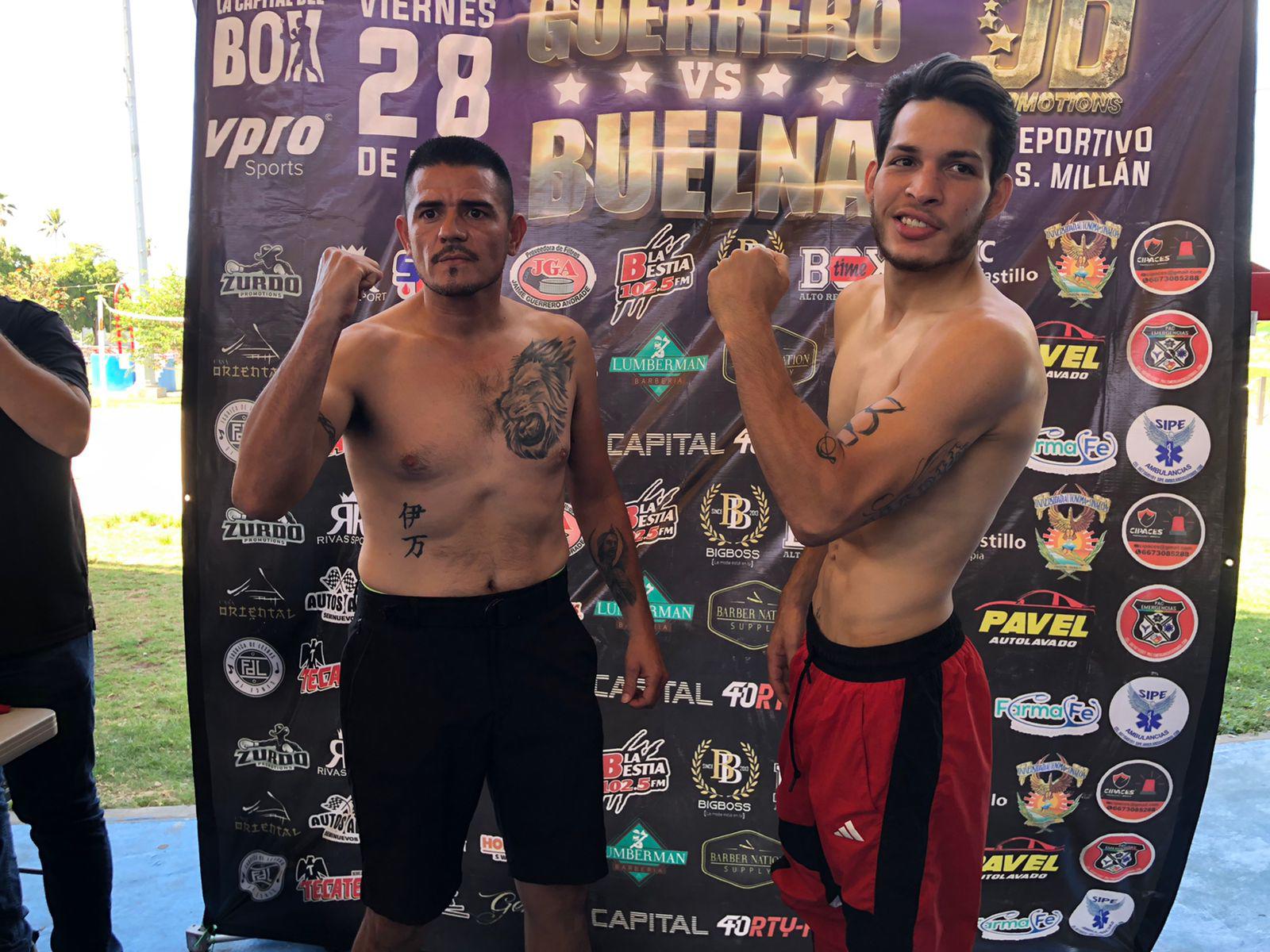 $!Guerrero y Buelna superan la báscula y están listos para este viernes