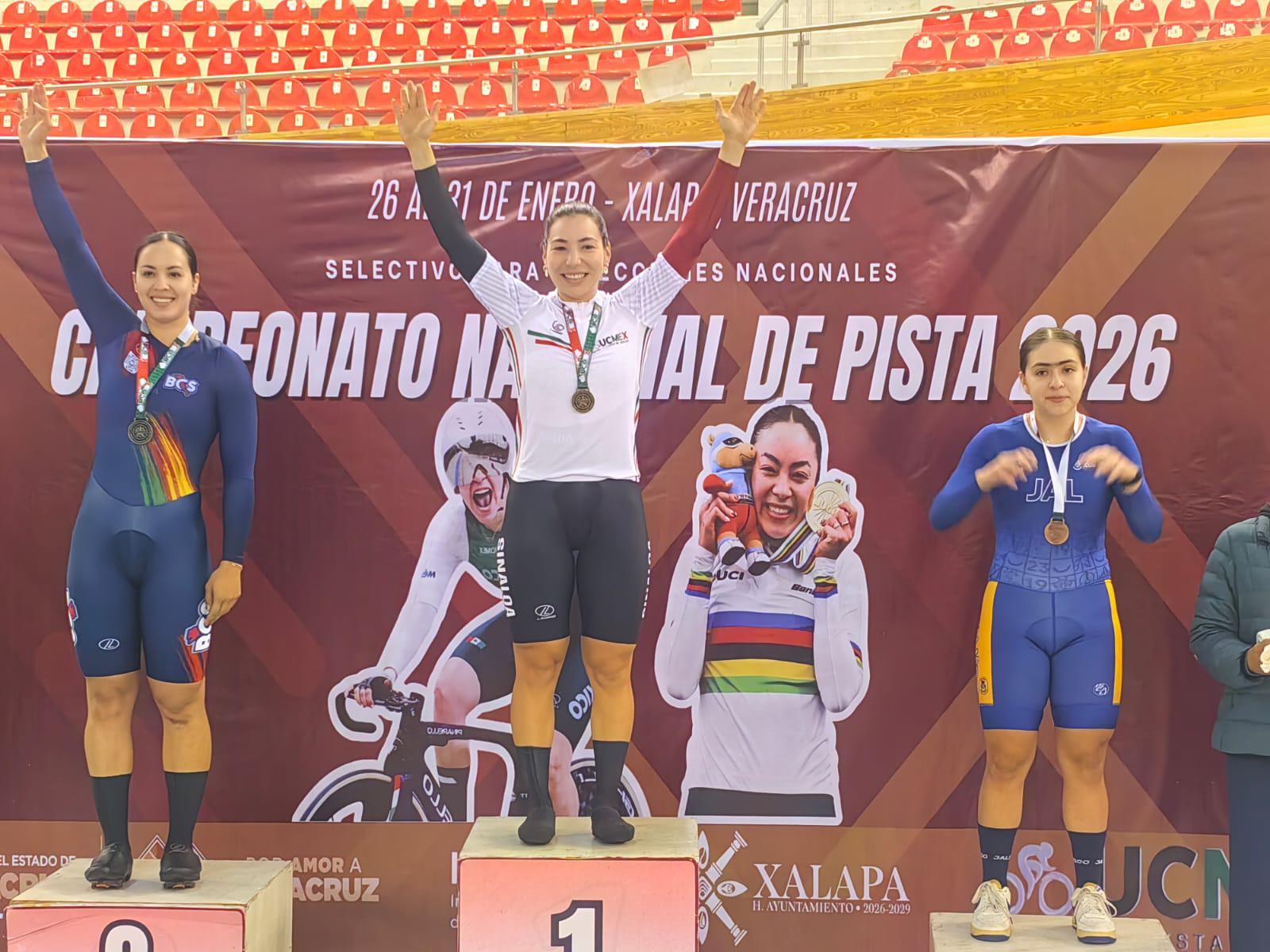 $!Luz Daniela Gaxiola lidera a Sinaloa en el Campeonato Nacional de Ciclismo de Pista 2026
