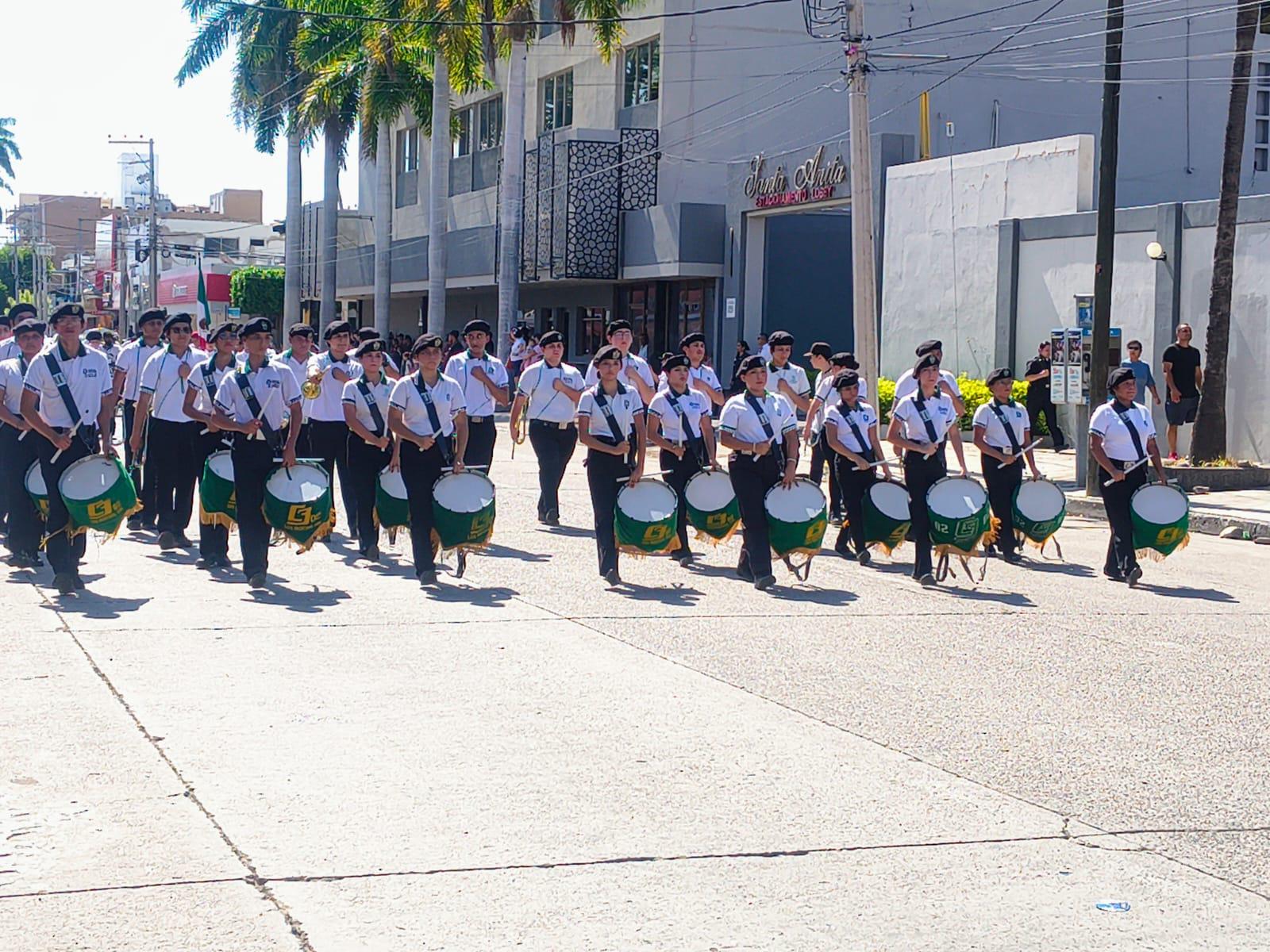 $!Ahome celebra el 216 aniversario del inicio de la Independencia con desfile cívico militar