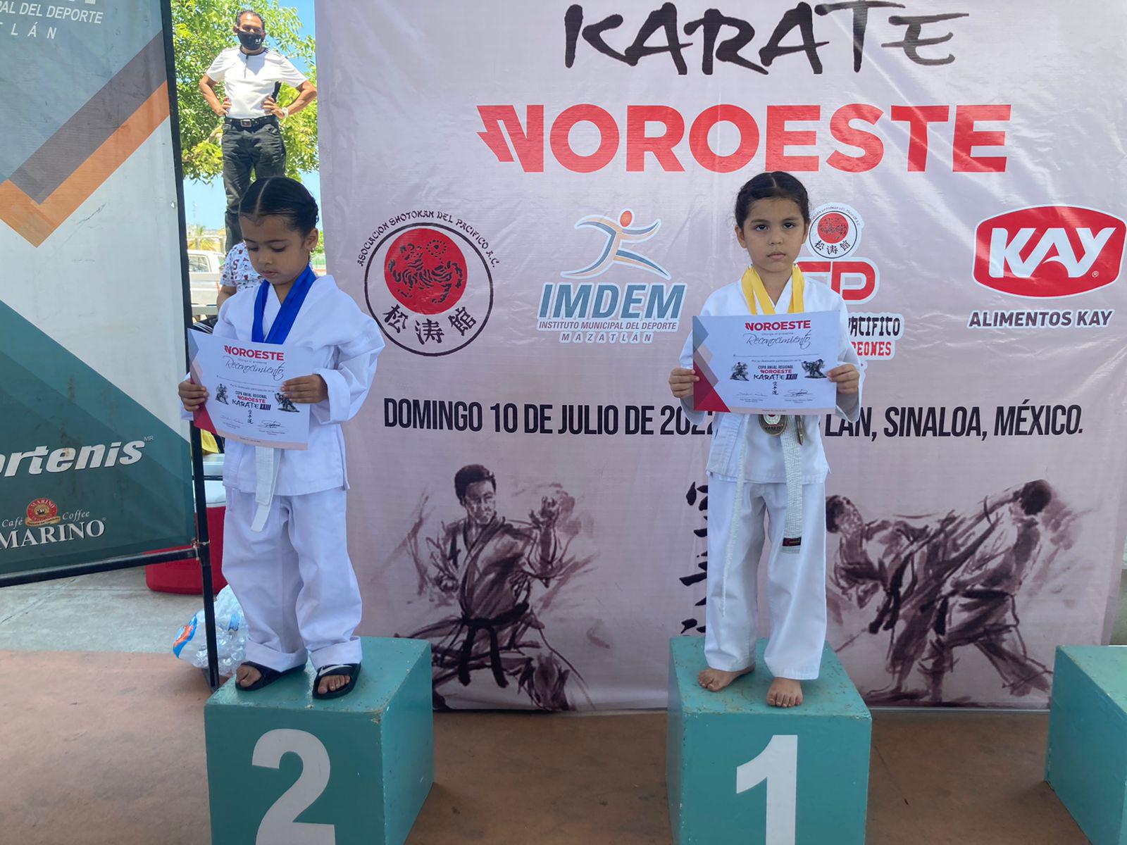 $!Verónica López domina en formas y combate en la Copa Anual Regional de Karate Noroeste