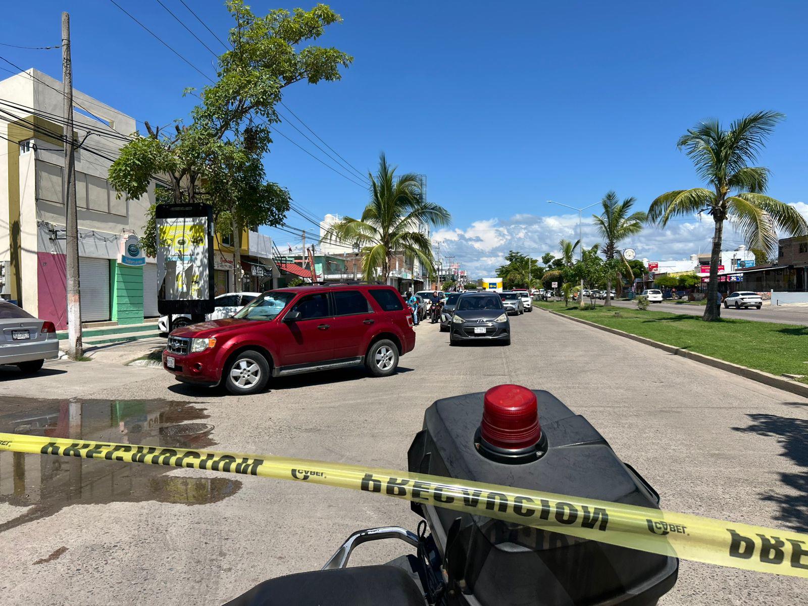 $!Cierran circulación en la Avenida Bicentenario tras derribo de árbol y cableado eléctrico por un camión de carga