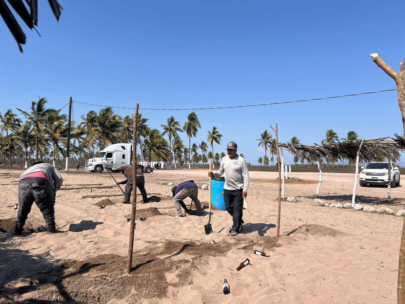 $!Inicia venta de enramadas para Fiestas del Mar de Las Cabras, en Escuinapa