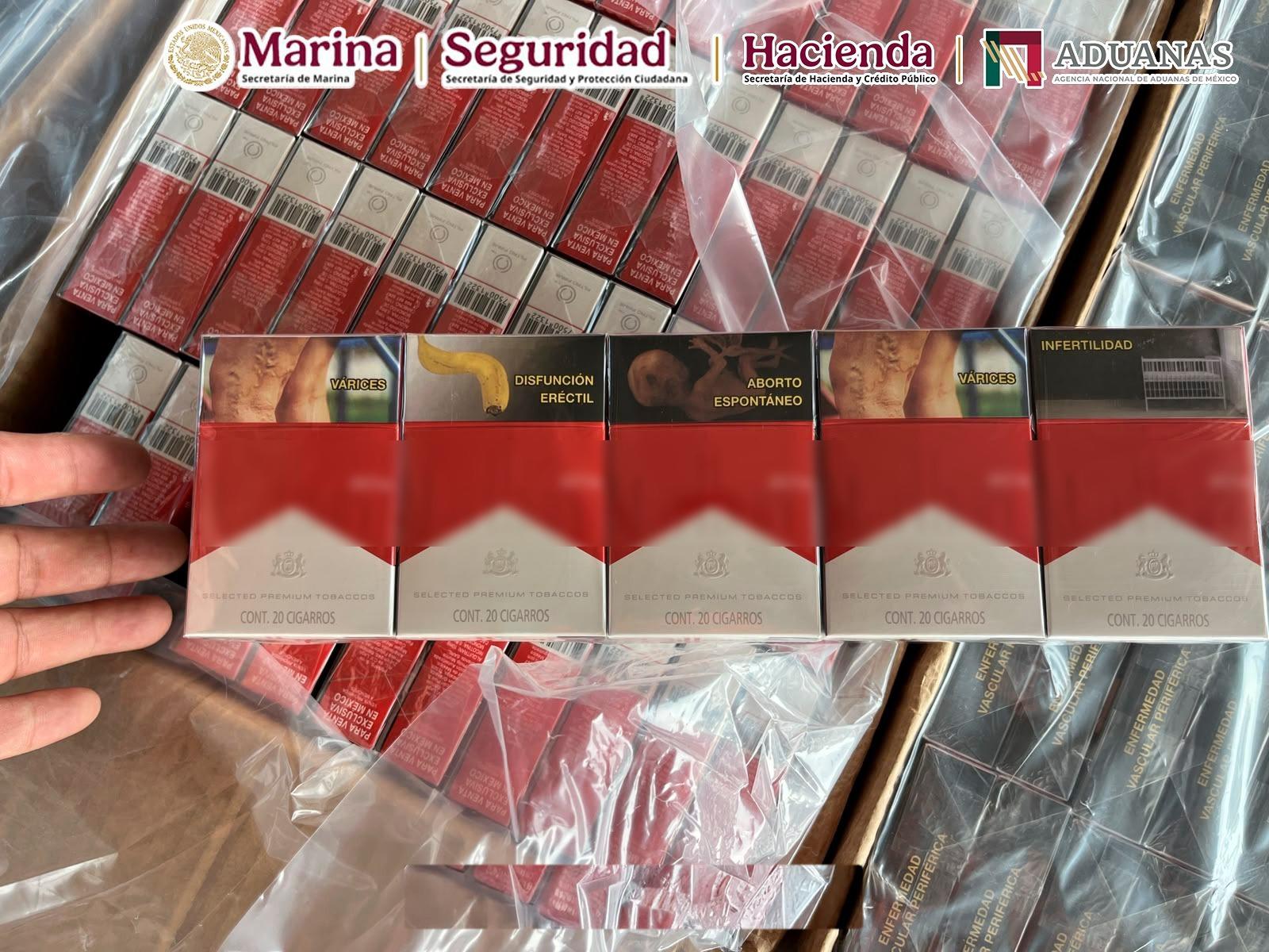 $!Aseguran en control aduanero de Michoacán cerca de 10 millones de cigarros ilícitos