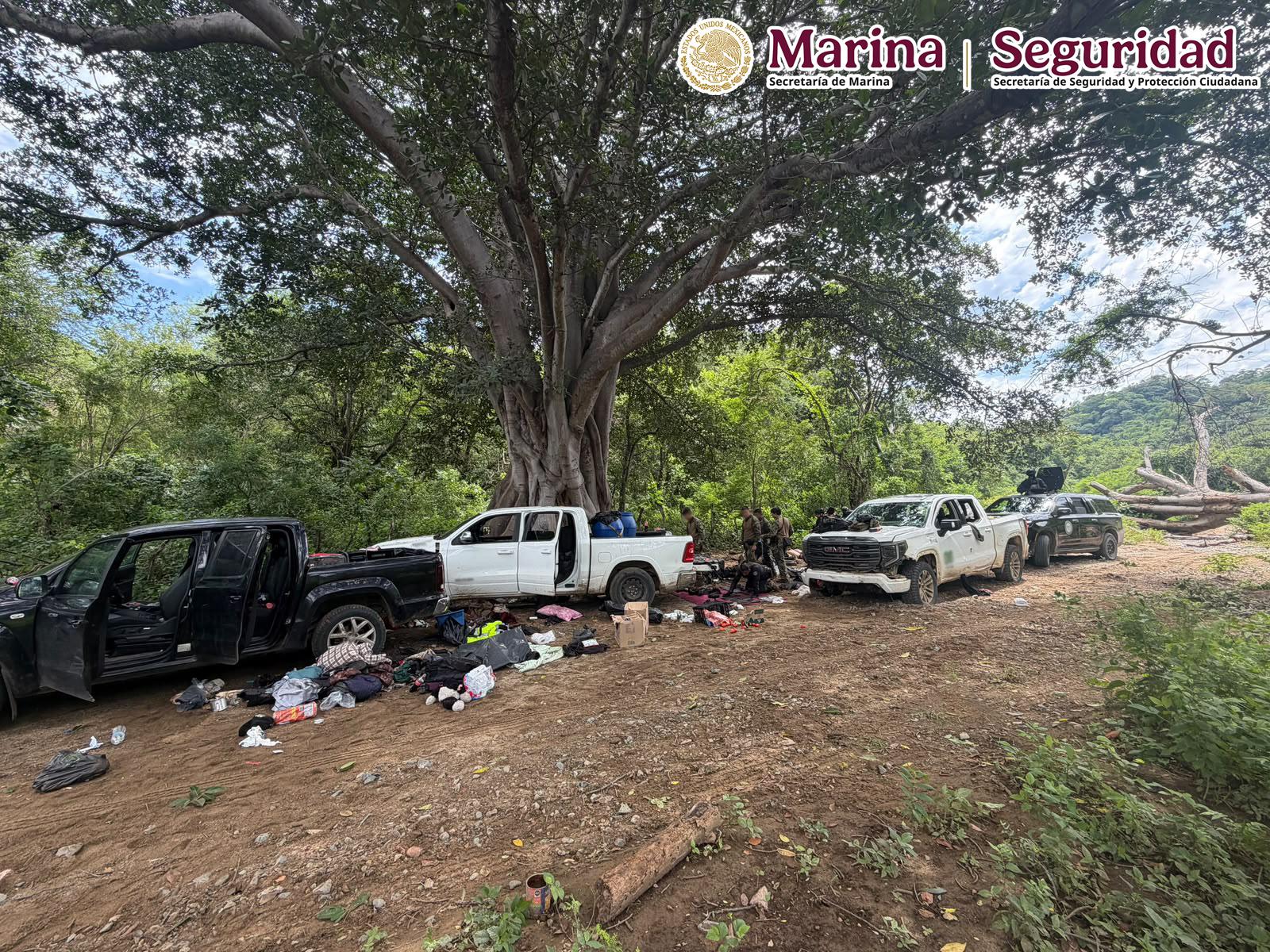 $!Tras repeler agresión, SSPC y Marina detienen en Sinaloa a 9 civiles armados, entre ellos un menor de edad
