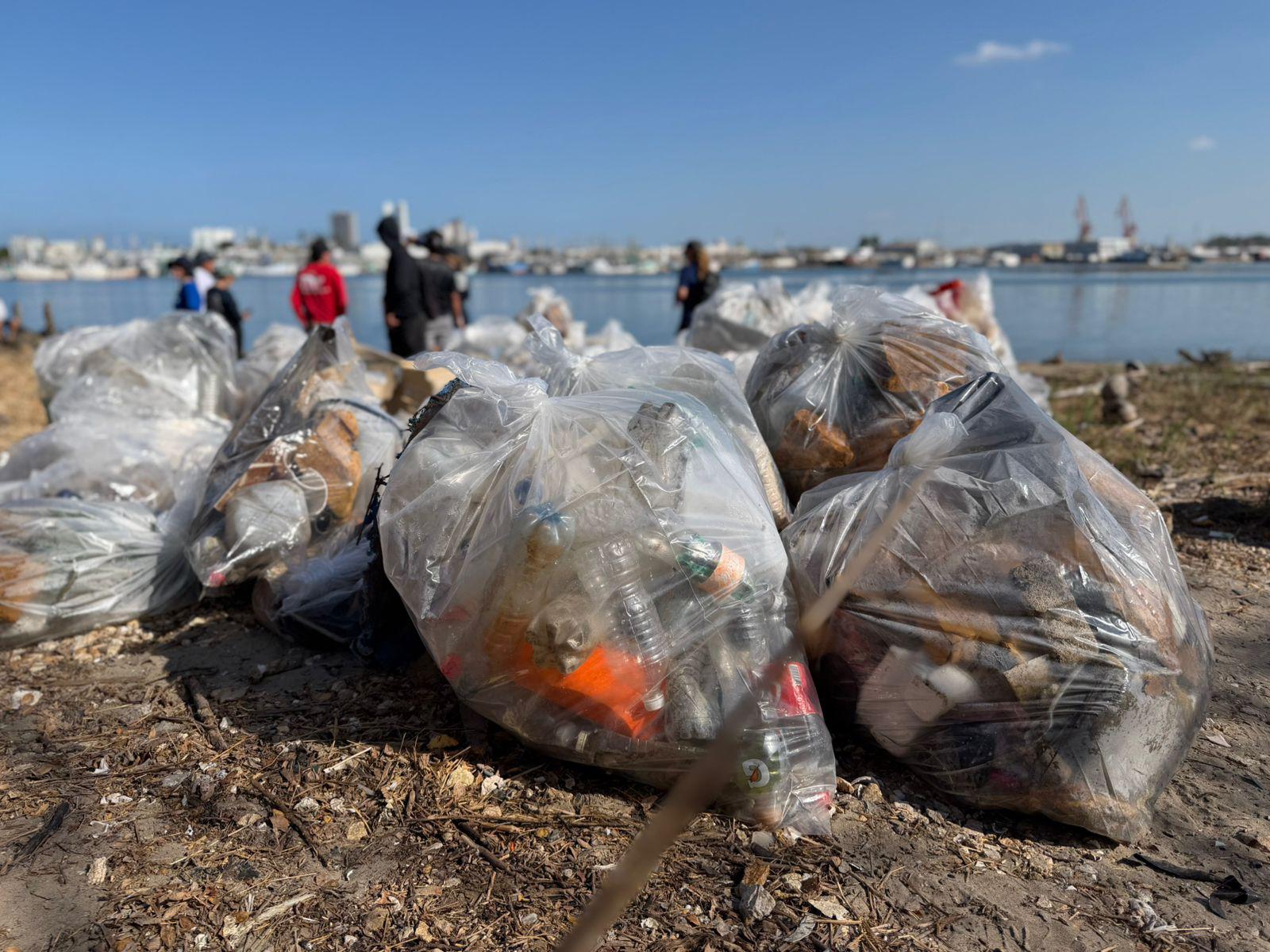 $!Retiran residuos de la Isla de la Piedra en jornada por el Día Mundial de los Océanos