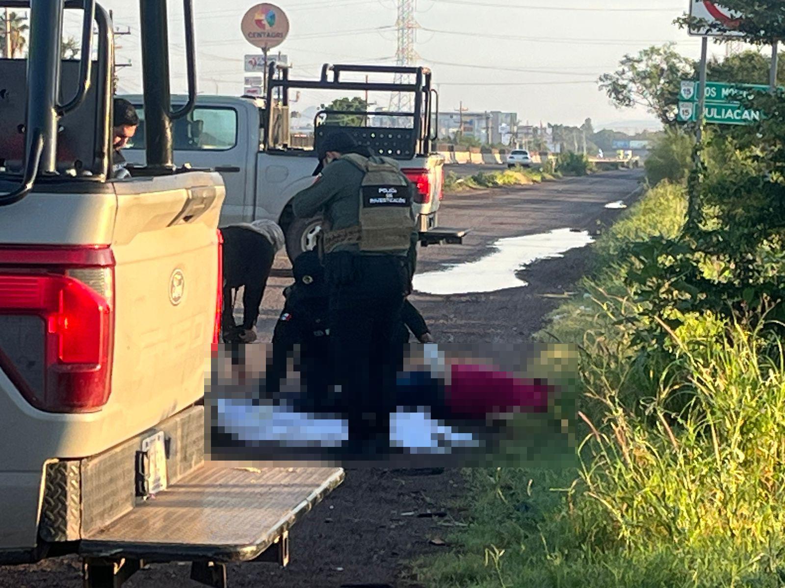 $!Hallan un hombre asesinado a balazos en la carretera de El Quemadito, al sur de Culiacán