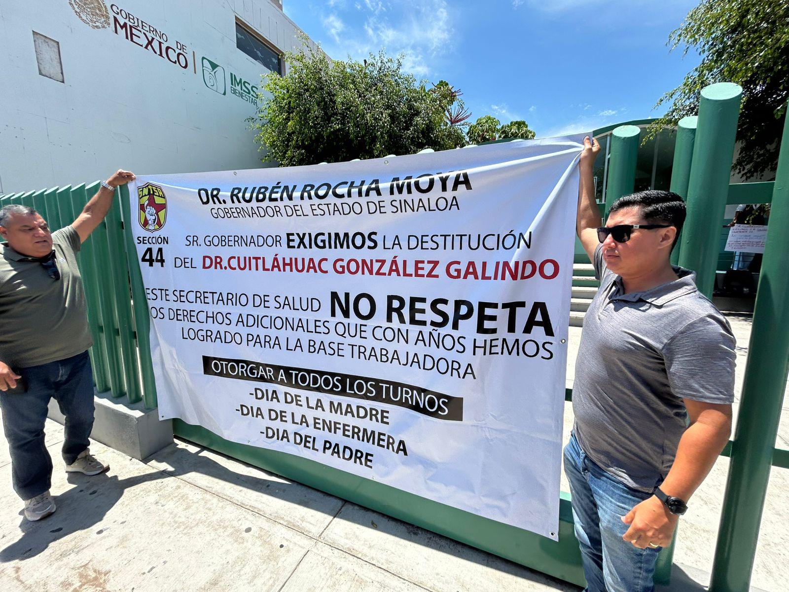 $!Trabajadores del Sector Salud de Mazatlán se suman a protesta estatal