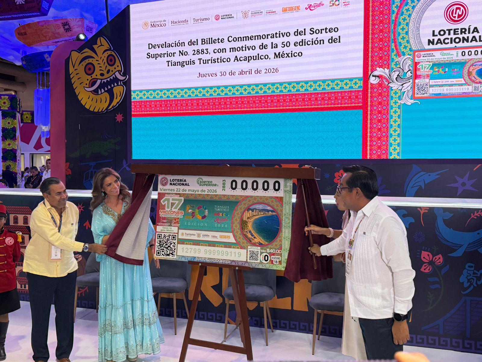 $!Inmortaliza Lotería Nacional medio siglo del Tianguis Turístico con billete conmemorativo