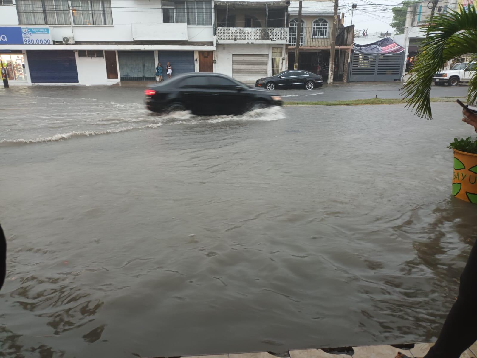 $!Azota fuerte viento y lluvia a Mazatlán