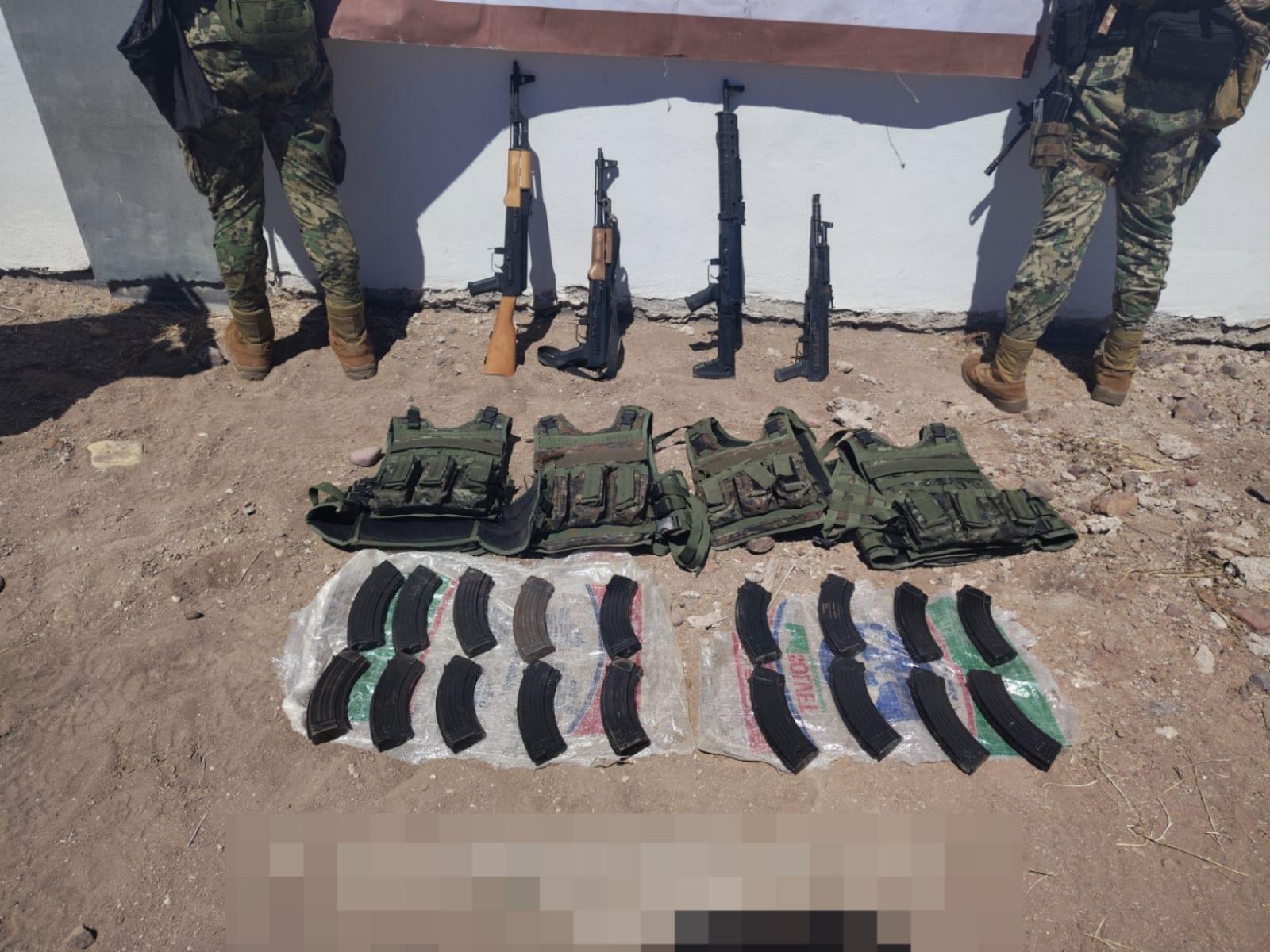 $!Marina detiene a una persona y asegura vehículos, armas, municiones y chalecos tácticos en Culiacán