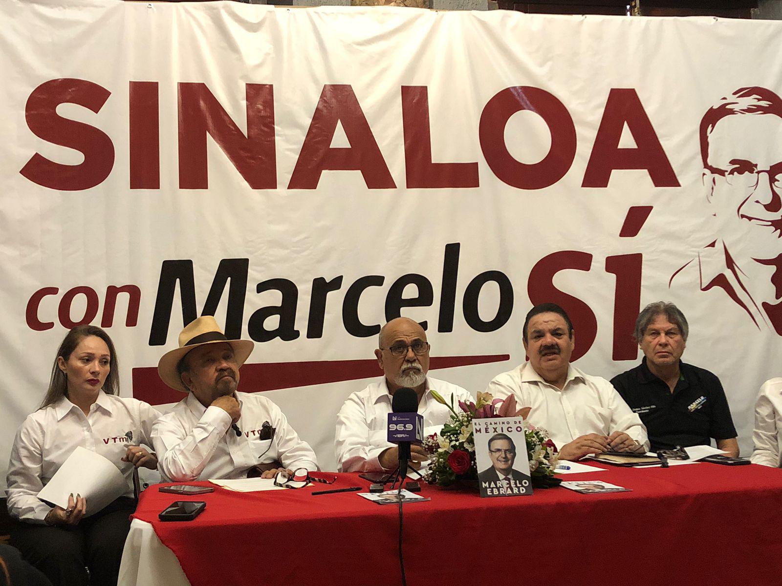 $!Simpatizantes de Marcelo Ebrard en Sinaloa piden ‘piso parejo’ a Morena