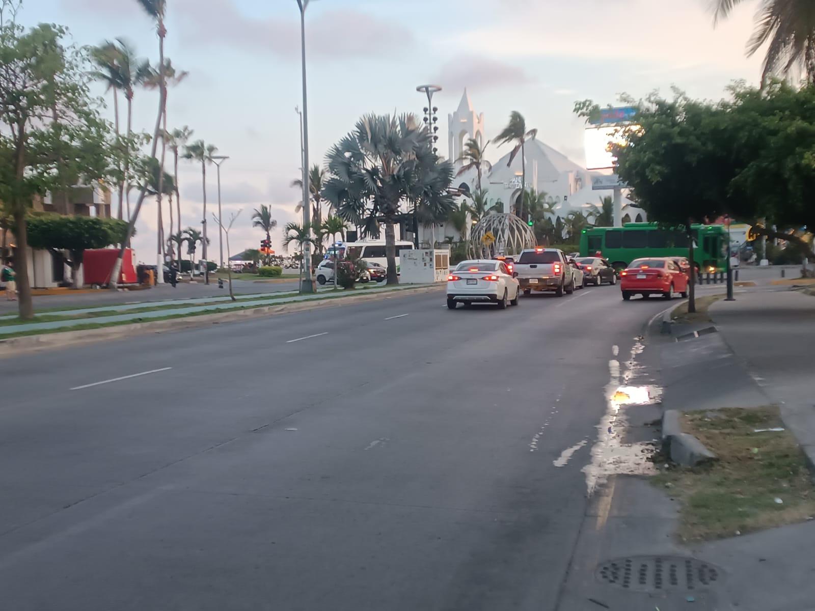 $!Disminuye el tráfico en la zona turística de Mazatlán durante partido de México