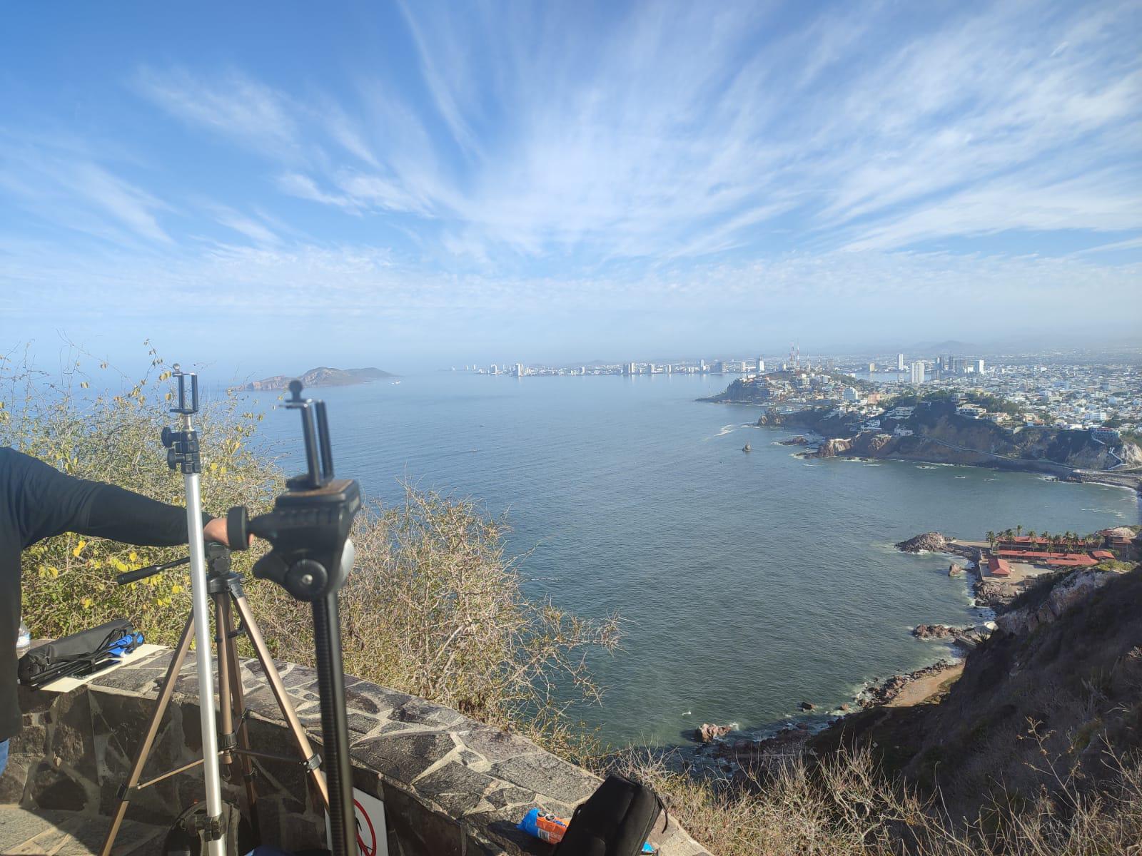 $!Inicia la fase de parcialidad del Eclipse Total de Sol en Mazatlán