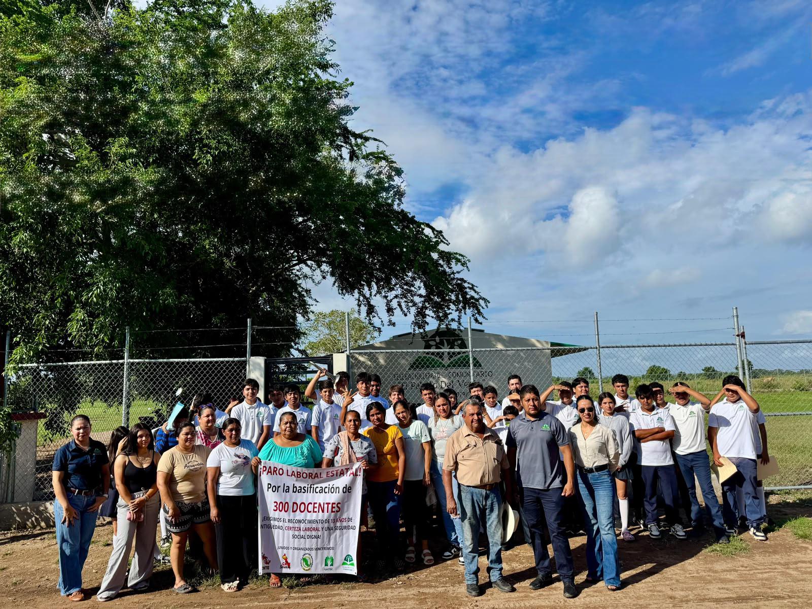 $!Exigen trabajadores de Telebachillerato certidumbre laboral en Sinaloa