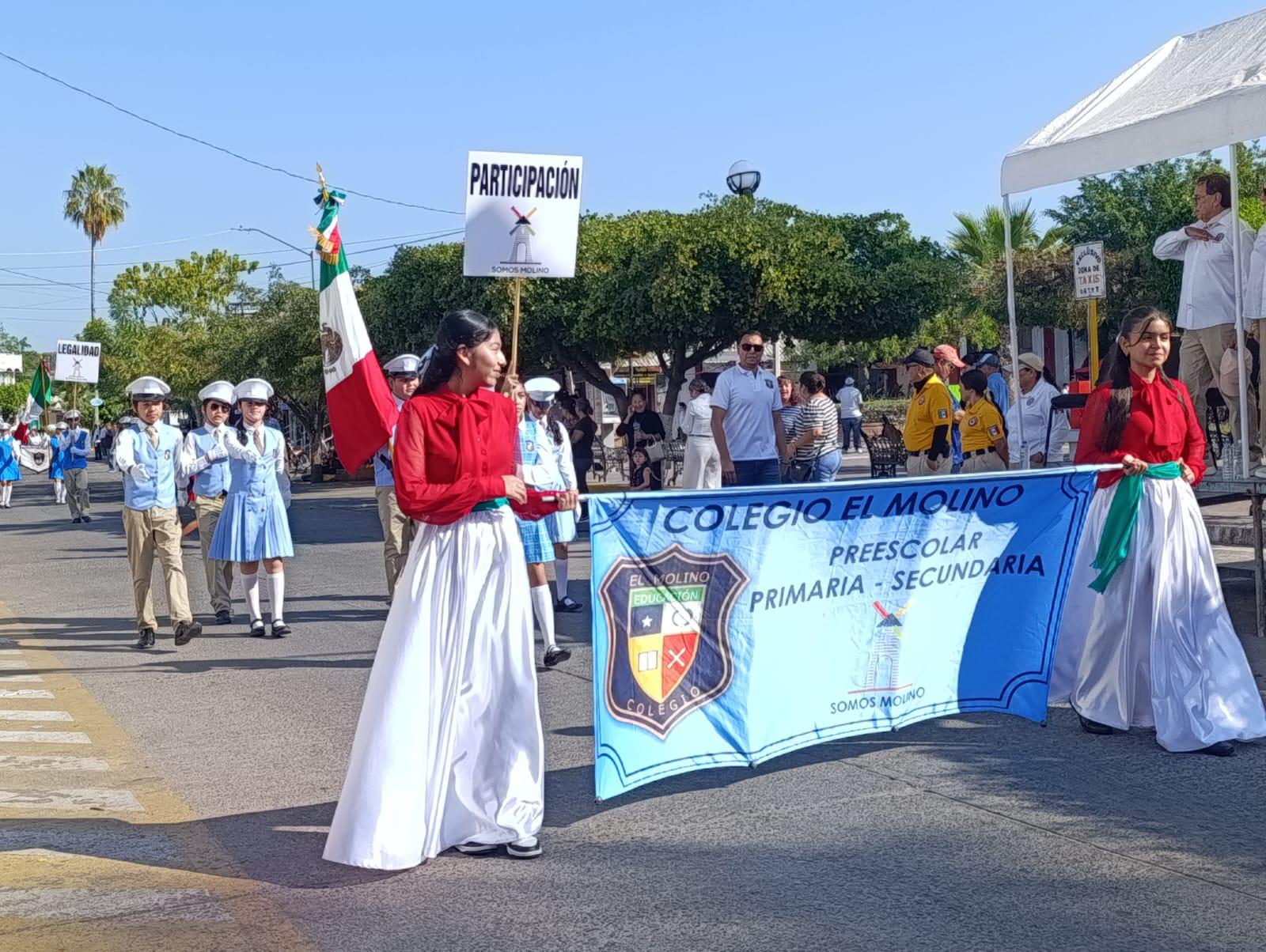 $!Desfilan en Escuinapa por el Día de la Bandera