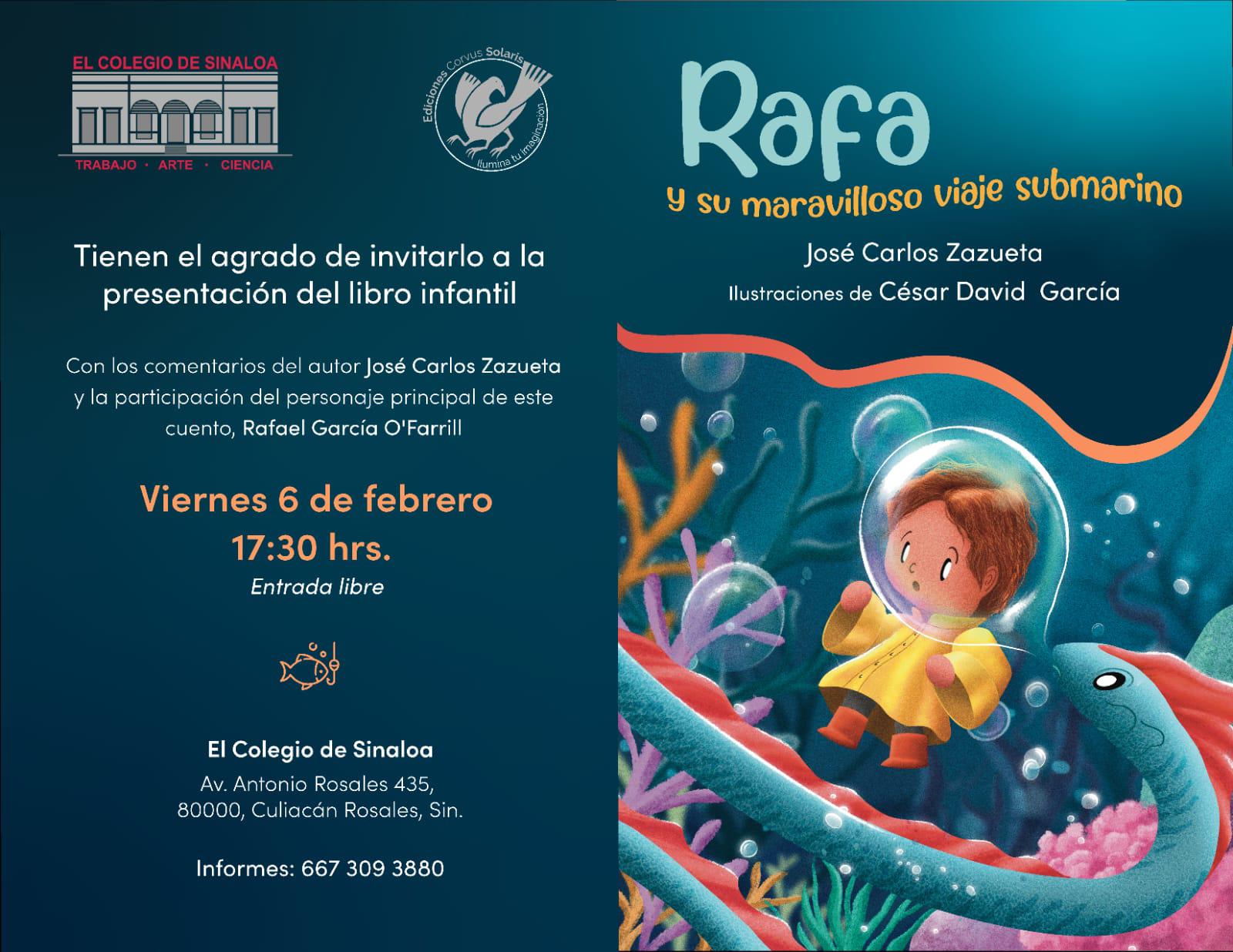 $!La invitación está abierta para el viernes 6 de febrero, en El Colegio de Sinaloa.