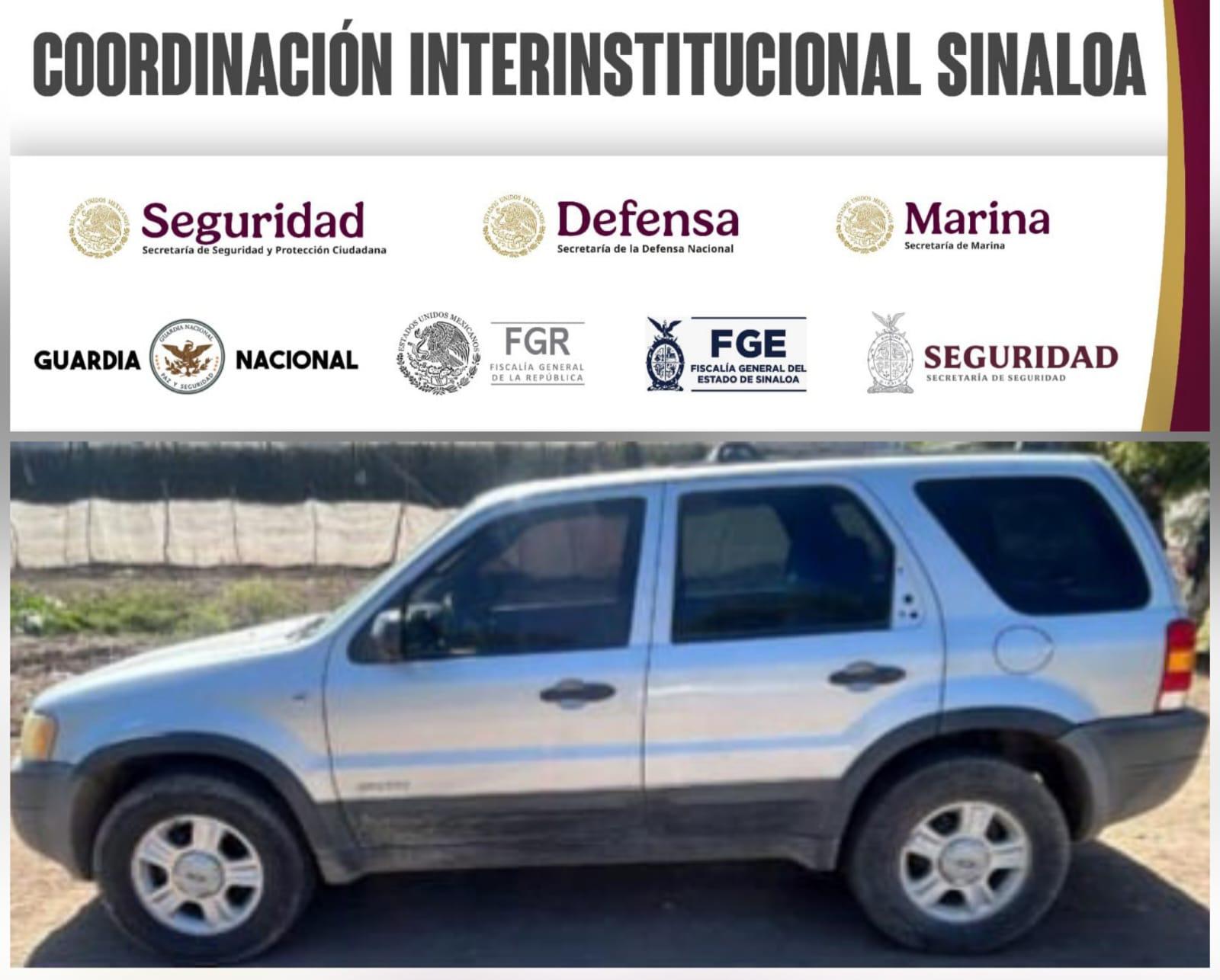 $!Recuperan cuatro vehículos robados en distintos puntos de Navolato y Culiacán