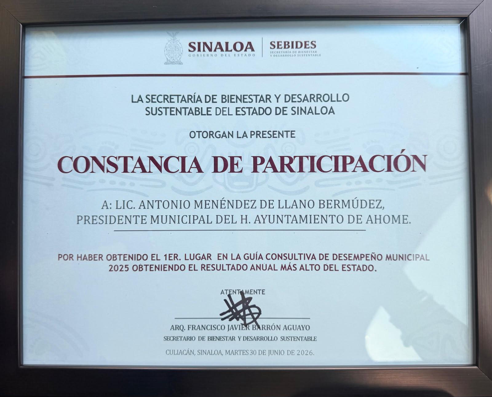 $!Ahome es galardonado como el municipio con la mejor gestión pública de Sinaloa