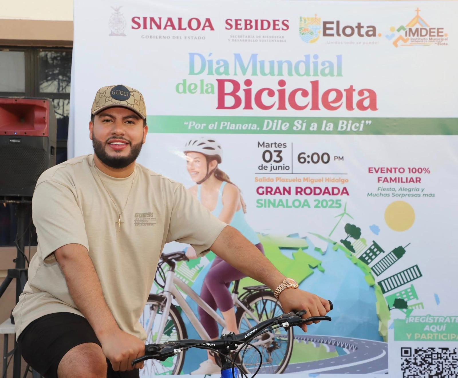 $!Realizan rodada para conmemorar el Día Mundial de la Bicicleta, en Elota