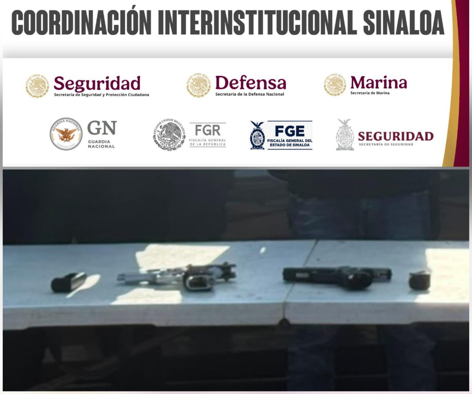 $!Confirman detención de tres civiles armados tras persecución al sur de Culiacán