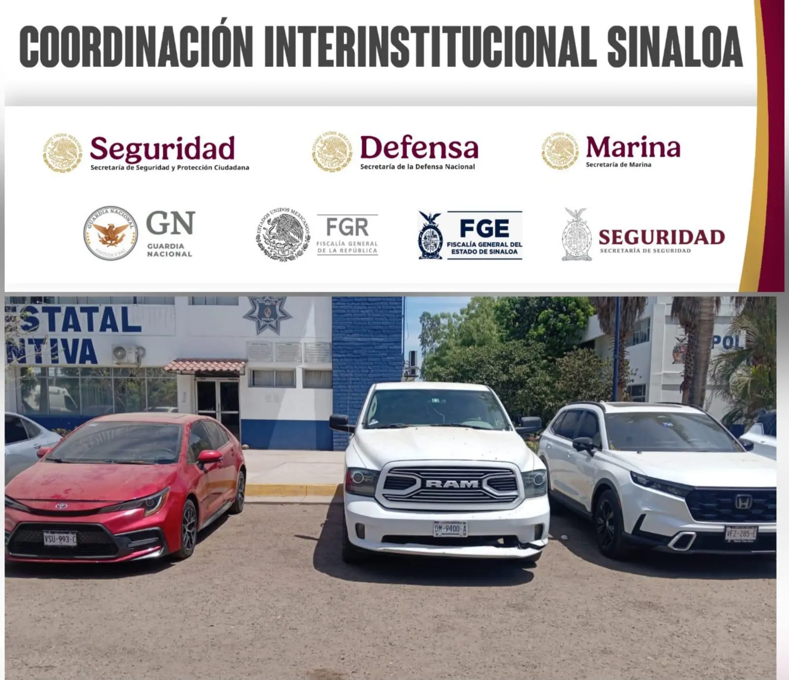 $!Aseguran 5 vehículos en Culiacán: 3 tenían armas y 2 reporte de robo