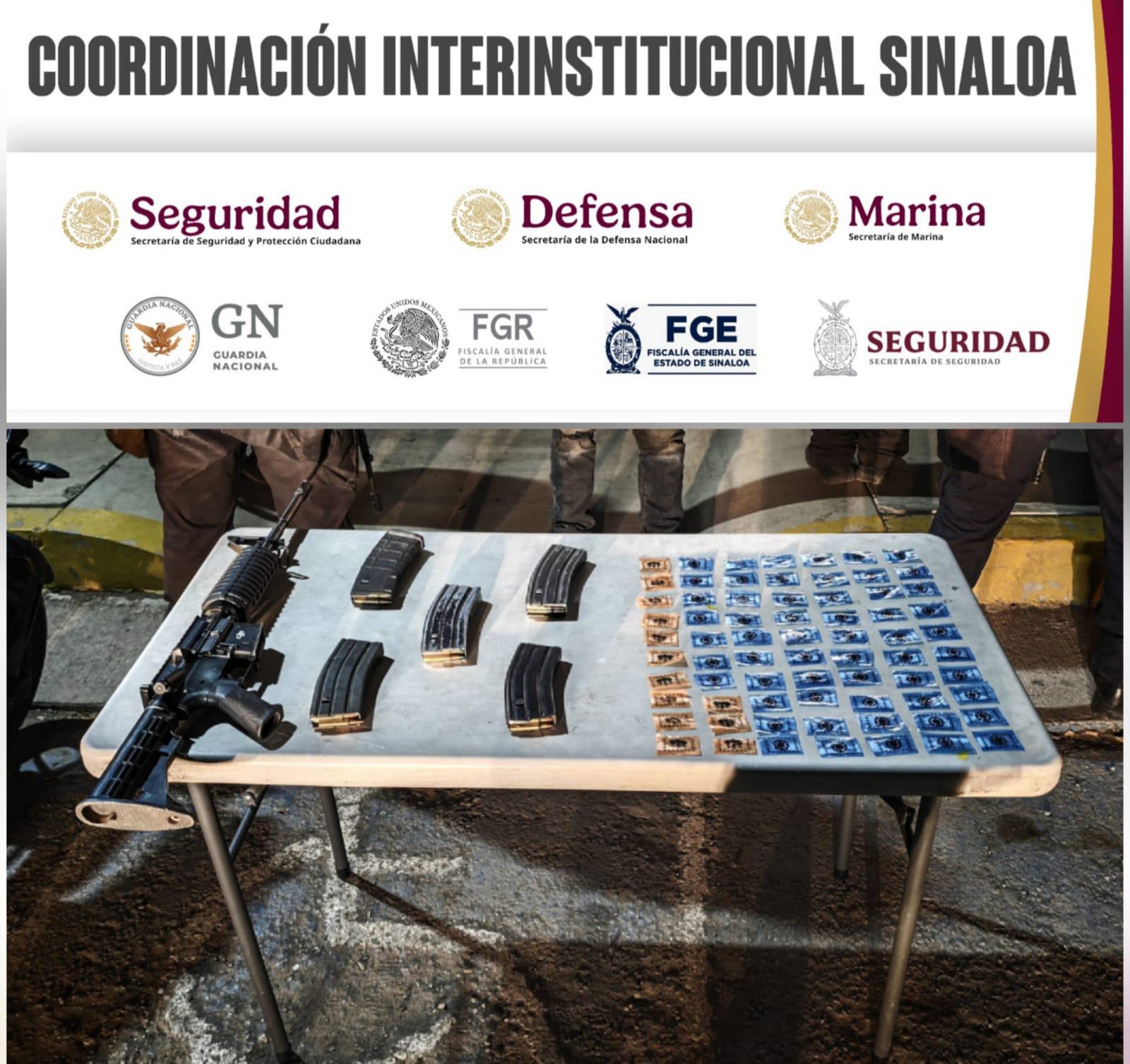 $!Detienen a civil con arma, municiones y más de 200 dosis de droga en Navolato