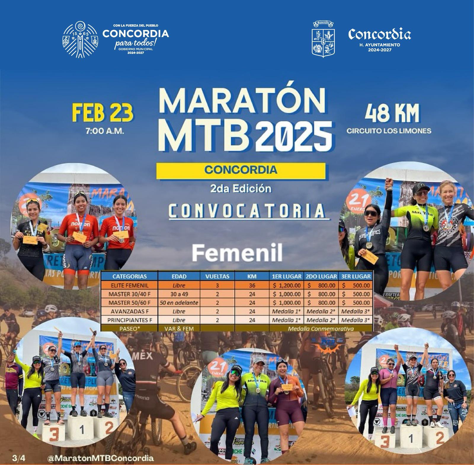 $!Maratón MTB Concordia 2025: ¡Desafía 48 km este 23 de febrero!