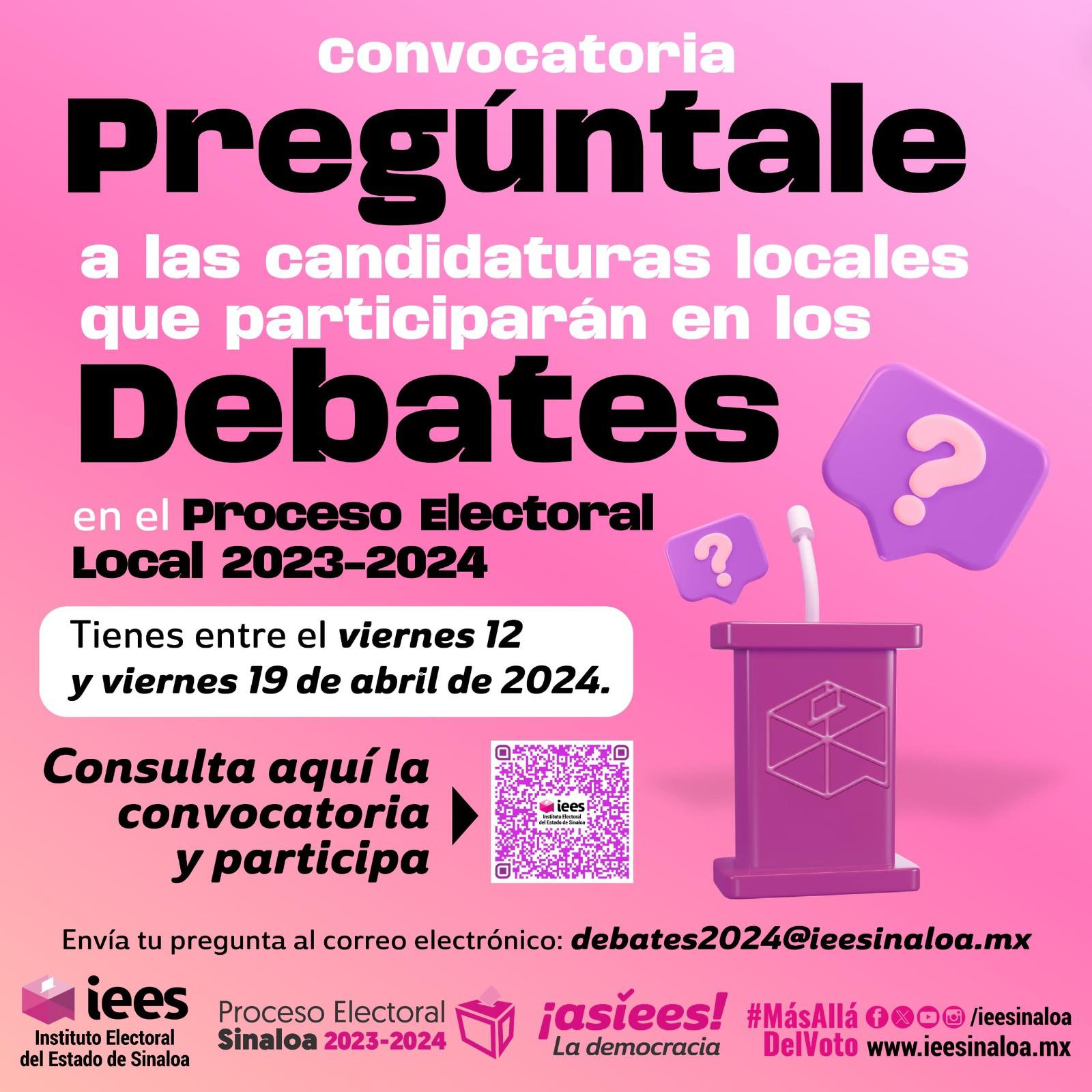 $!IEES abre convocatoria para hacer preguntas a candidatos locales en próximos debates